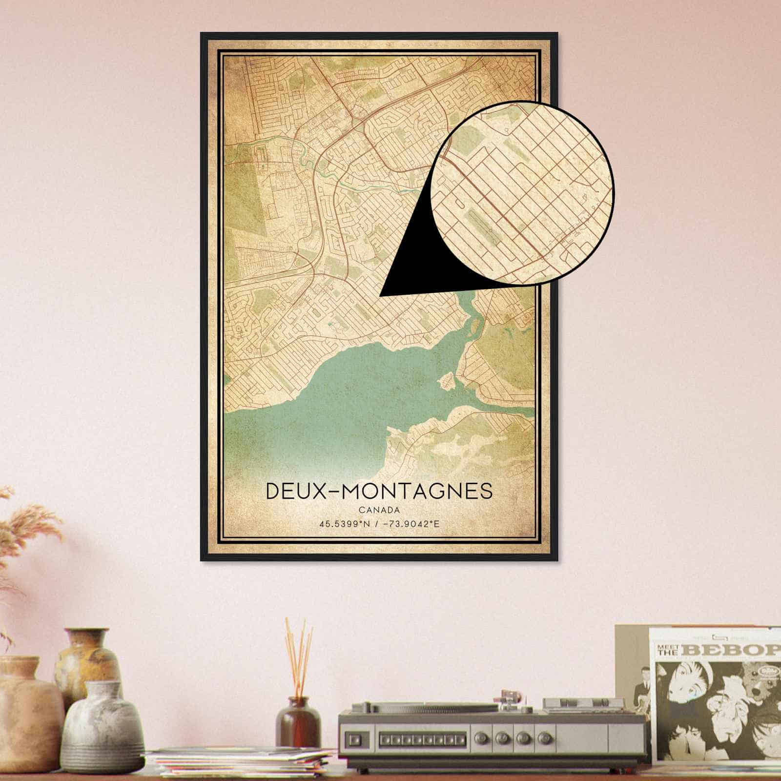 Deerfield Kansas Map Poster, Modern Home Decor Wall Art Print (Copy)