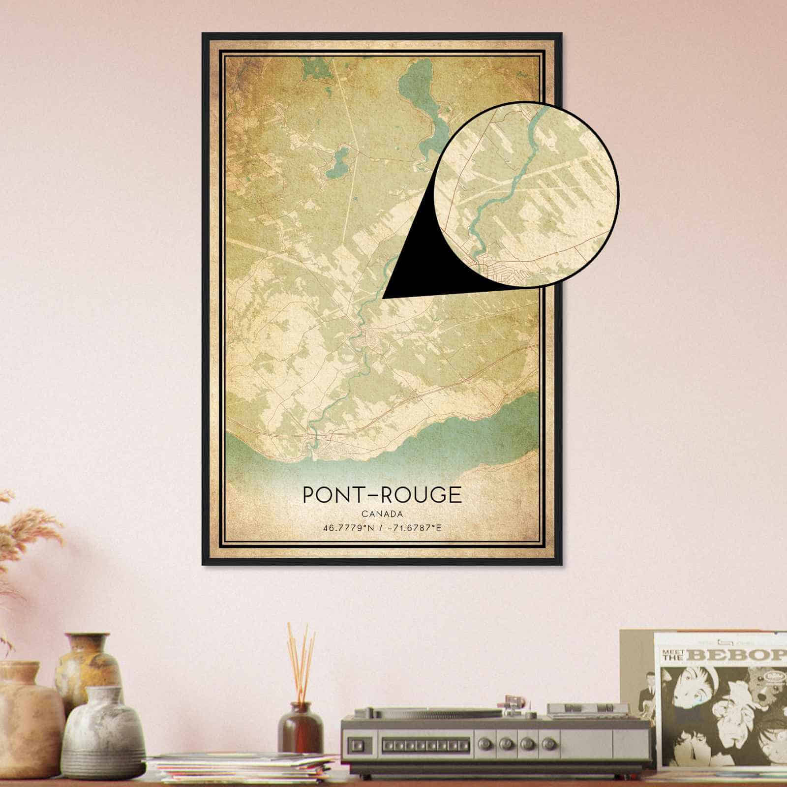 Deerfield Kansas Map Poster, Modern Home Decor Wall Art Print (Copy)