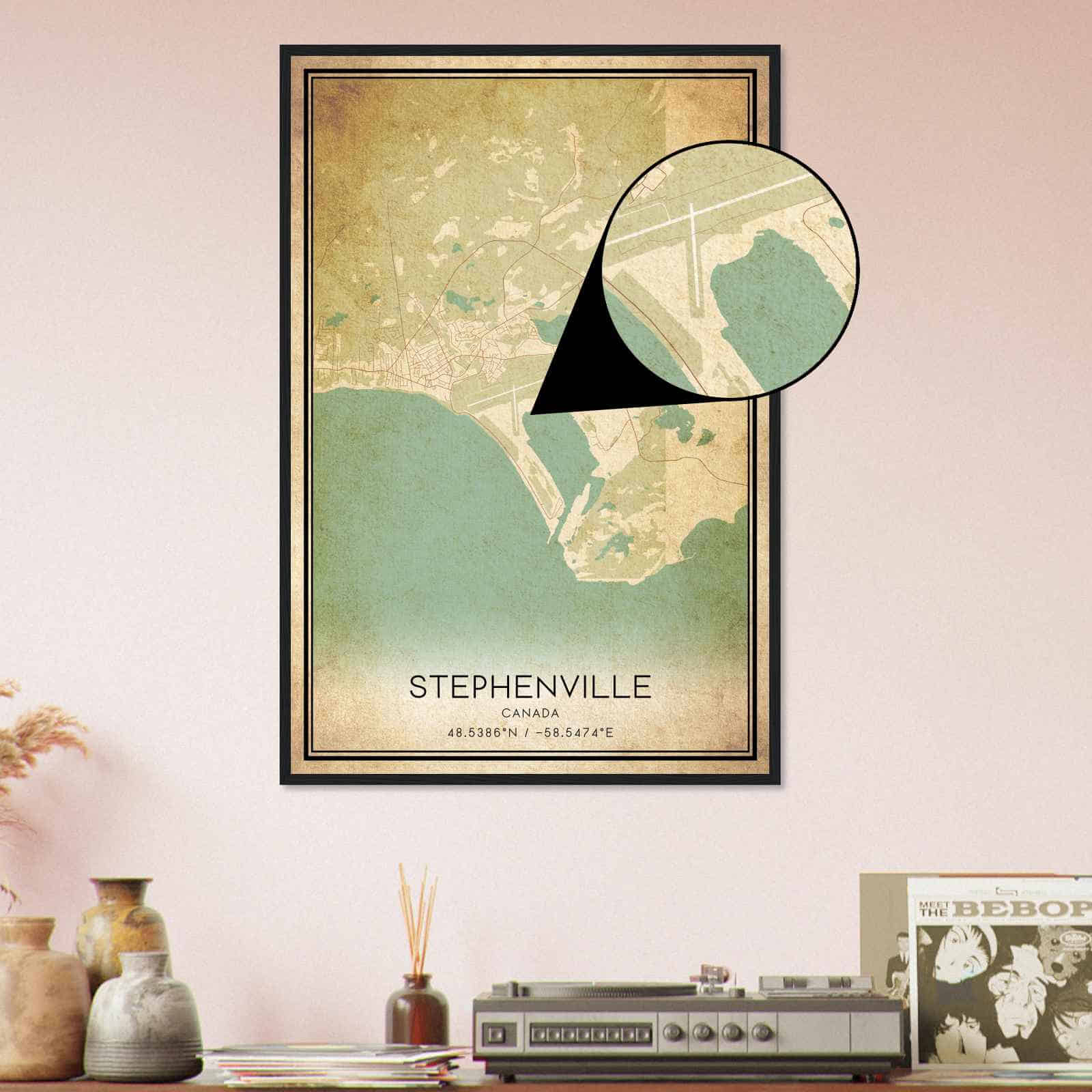 Deerfield Kansas Map Poster, Modern Home Decor Wall Art Print (Copy)