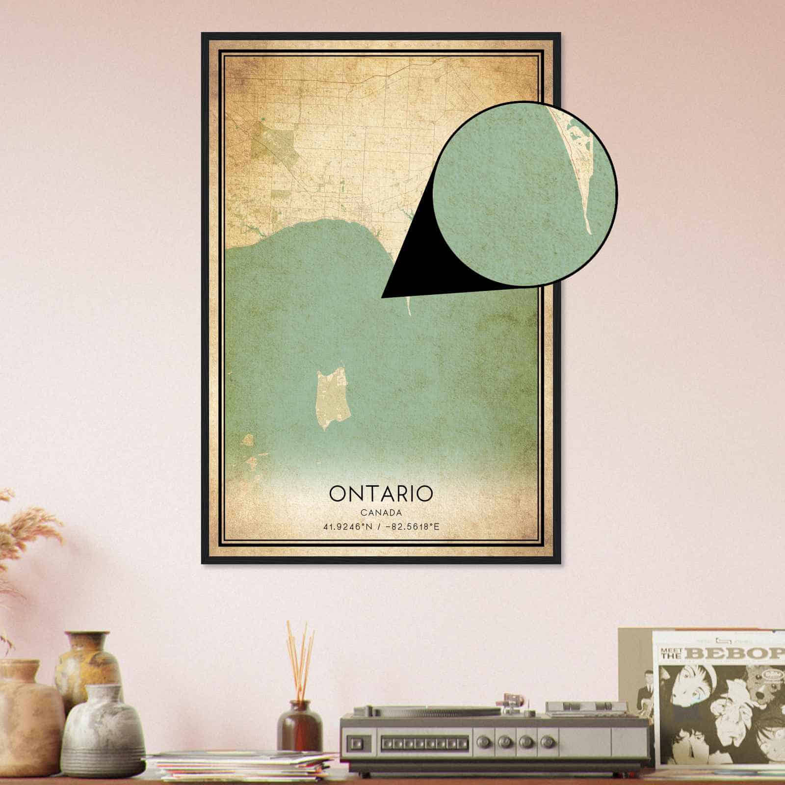 Deerfield Kansas Map Poster, Modern Home Decor Wall Art Print (Copy)