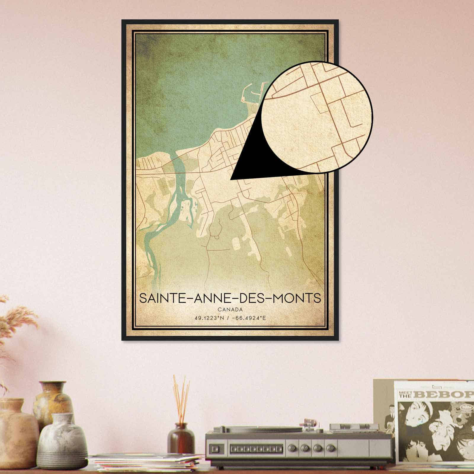 Deerfield Kansas Map Poster, Modern Home Decor Wall Art Print (Copy)