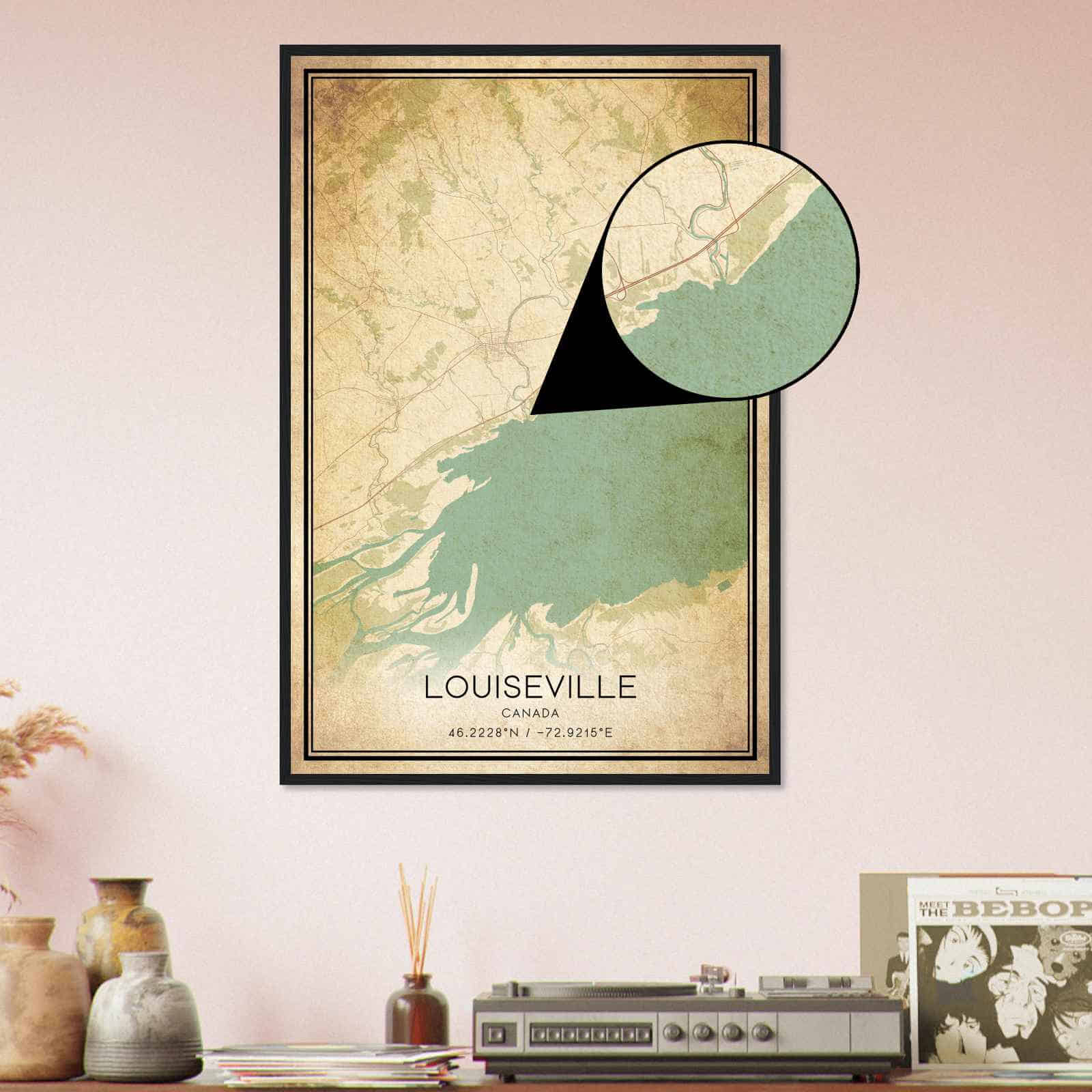 Deerfield Kansas Map Poster, Modern Home Decor Wall Art Print (Copy)