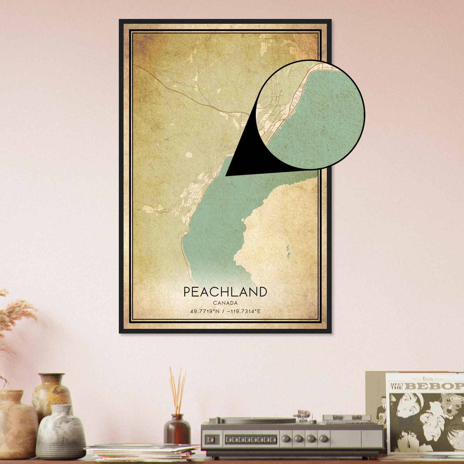 Deerfield Kansas Map Poster, Modern Home Decor Wall Art Print (Copy)