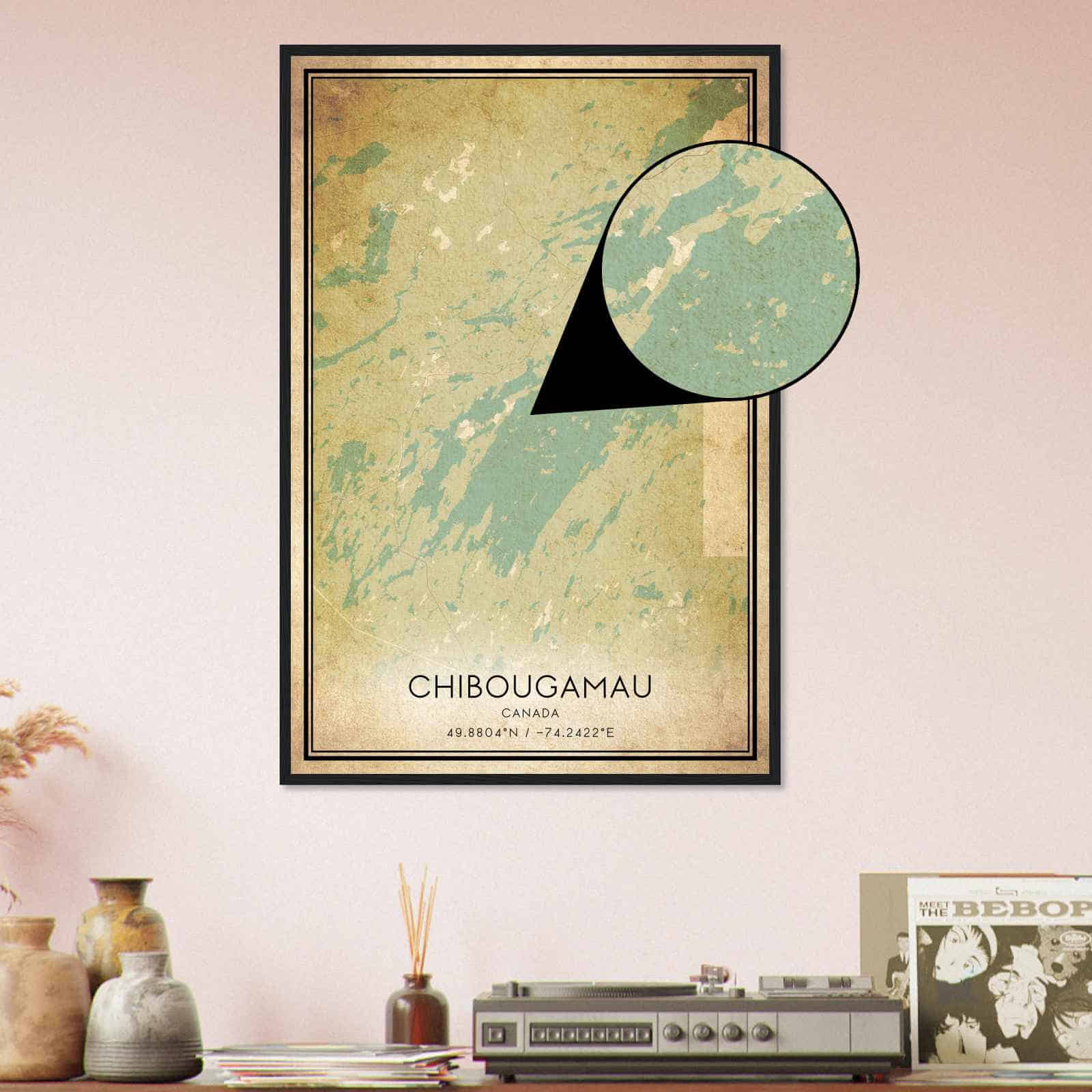 Deerfield Kansas Map Poster, Modern Home Decor Wall Art Print (Copy)