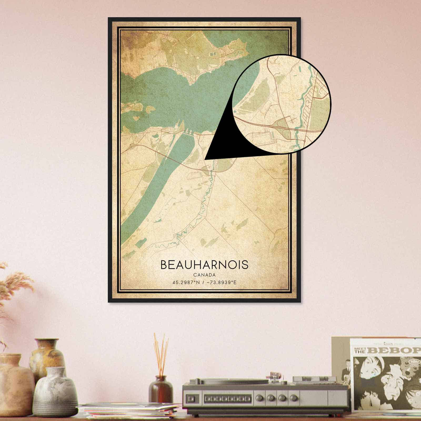 Deerfield Kansas Map Poster, Modern Home Decor Wall Art Print (Copy)