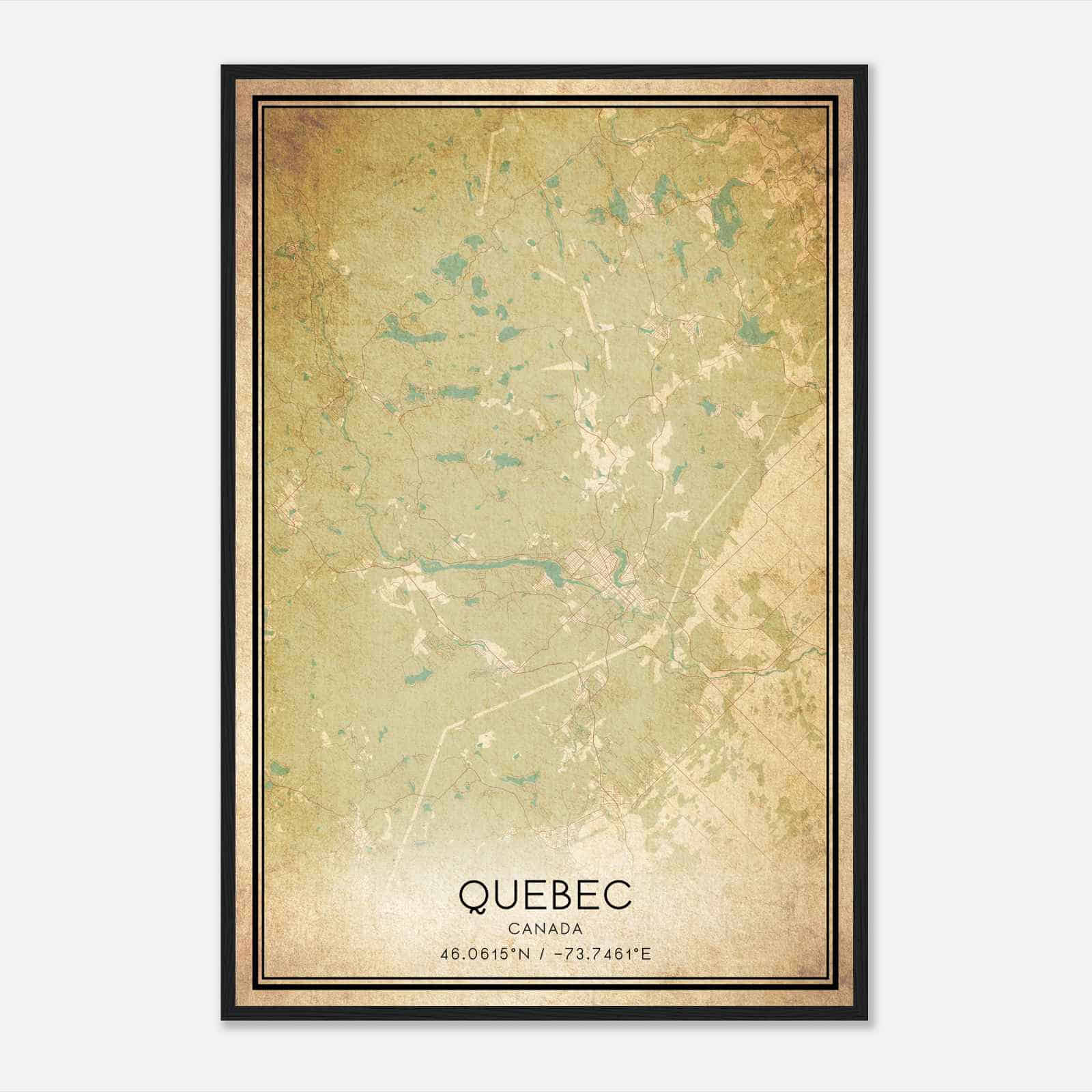 Vintage Rawdon Canada Map Poster, Rawdon City Road Wall Art Print