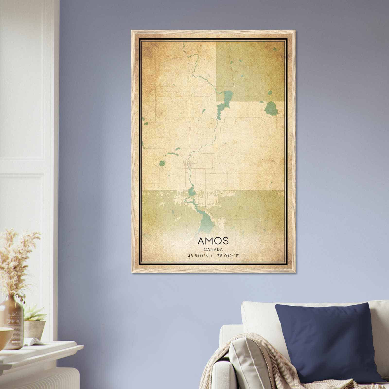 Deerfield Kansas Map Poster, Modern Home Decor Wall Art Print (Copy)