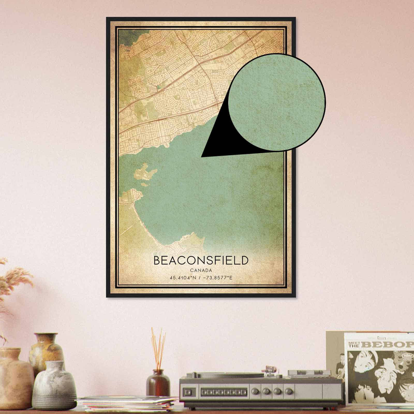 Deerfield Kansas Map Poster, Modern Home Decor Wall Art Print (Copy)
