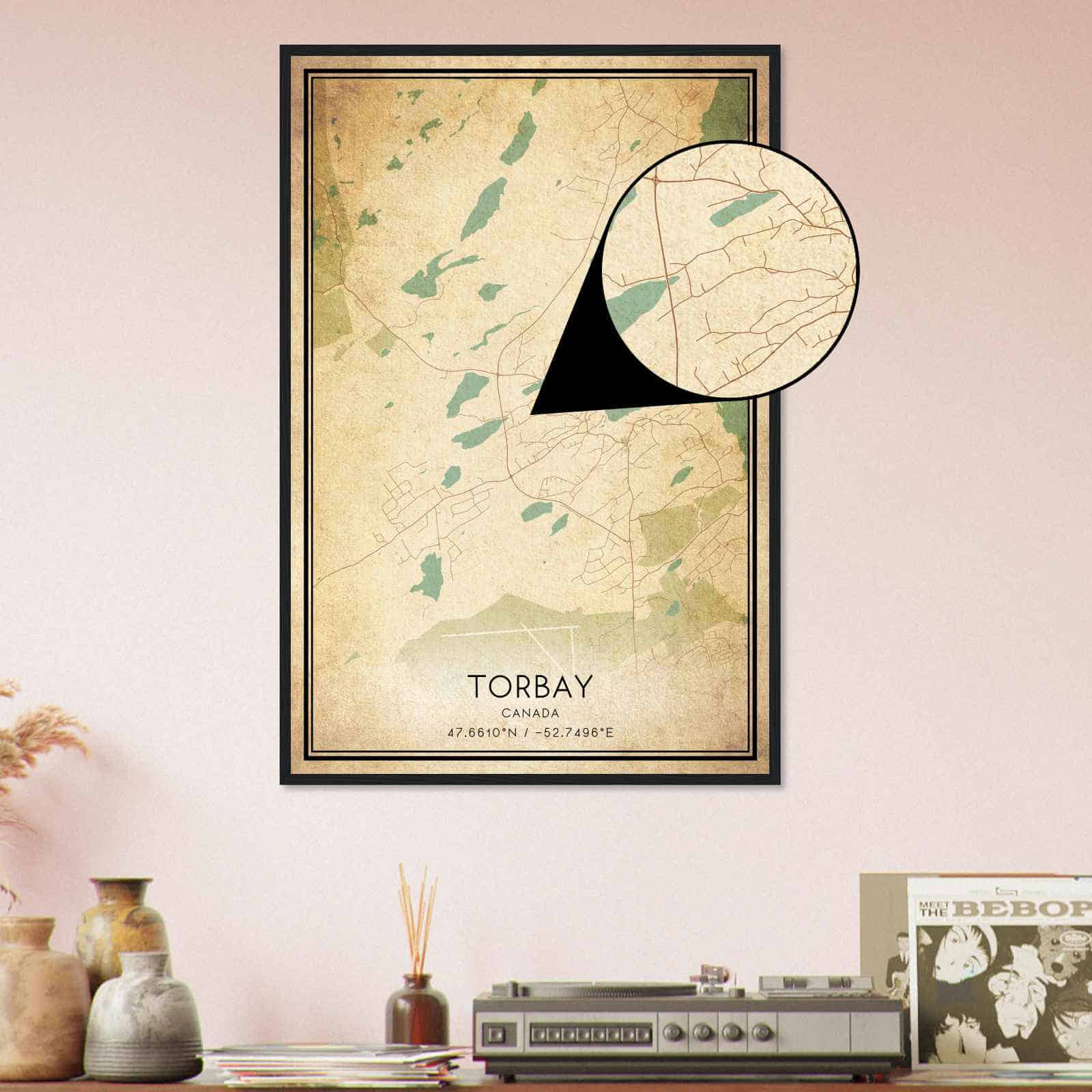 Deerfield Kansas Map Poster, Modern Home Decor Wall Art Print (Copy)