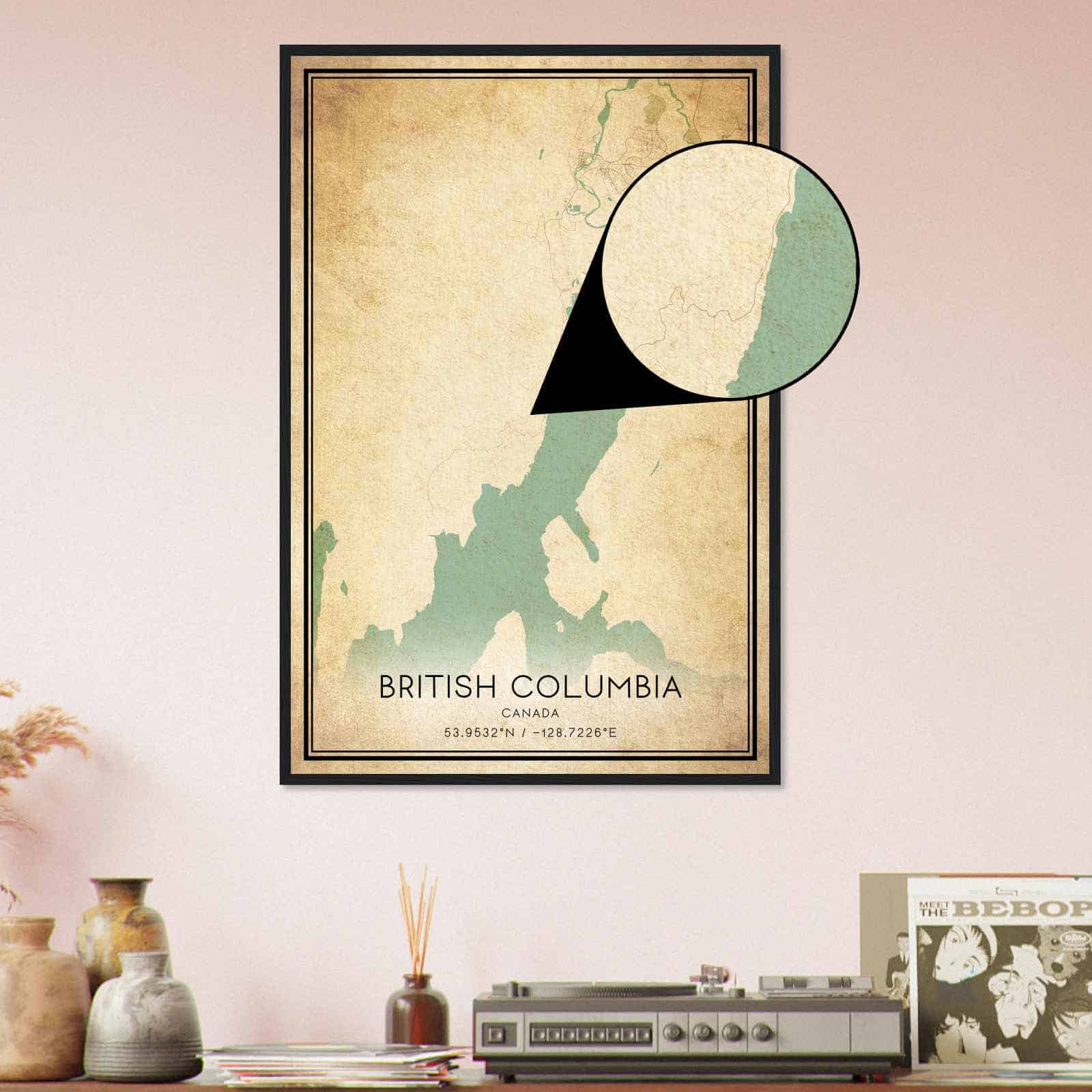 Deerfield Kansas Map Poster, Modern Home Decor Wall Art Print (Copy)