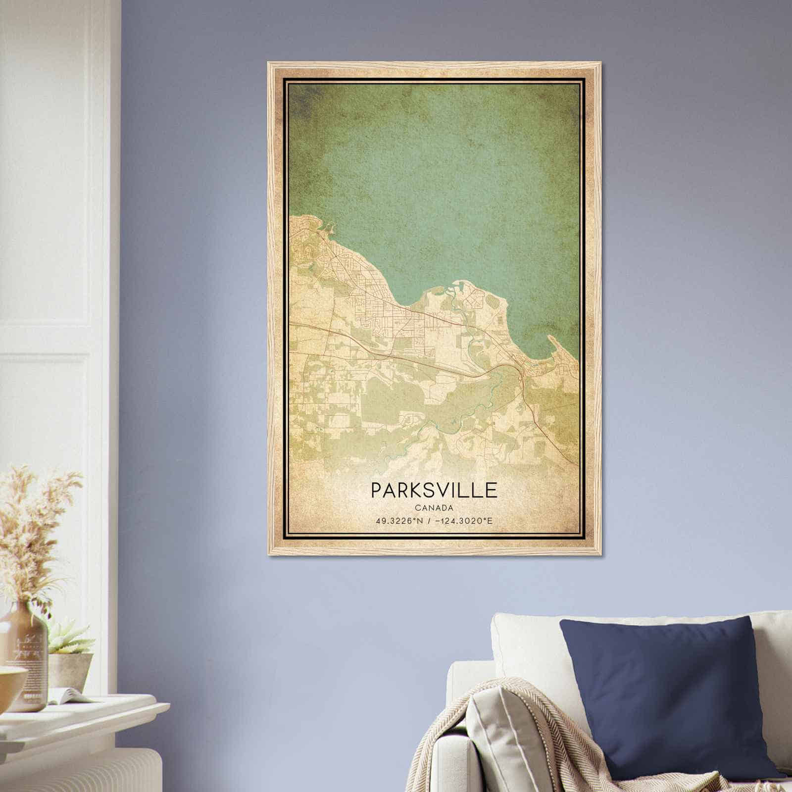 Deerfield Kansas Map Poster, Modern Home Decor Wall Art Print (Copy)