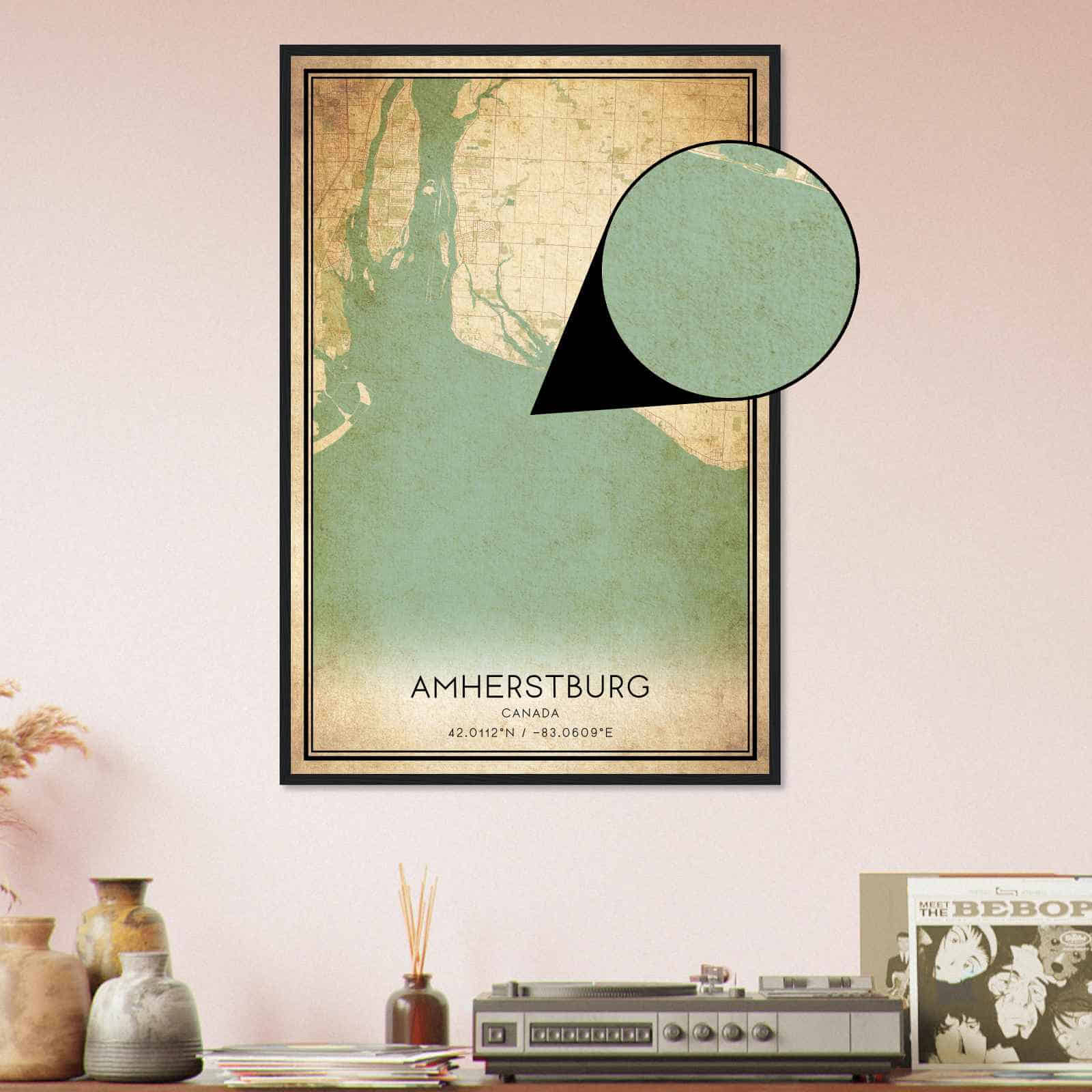 Deerfield Kansas Map Poster, Modern Home Decor Wall Art Print (Copy)