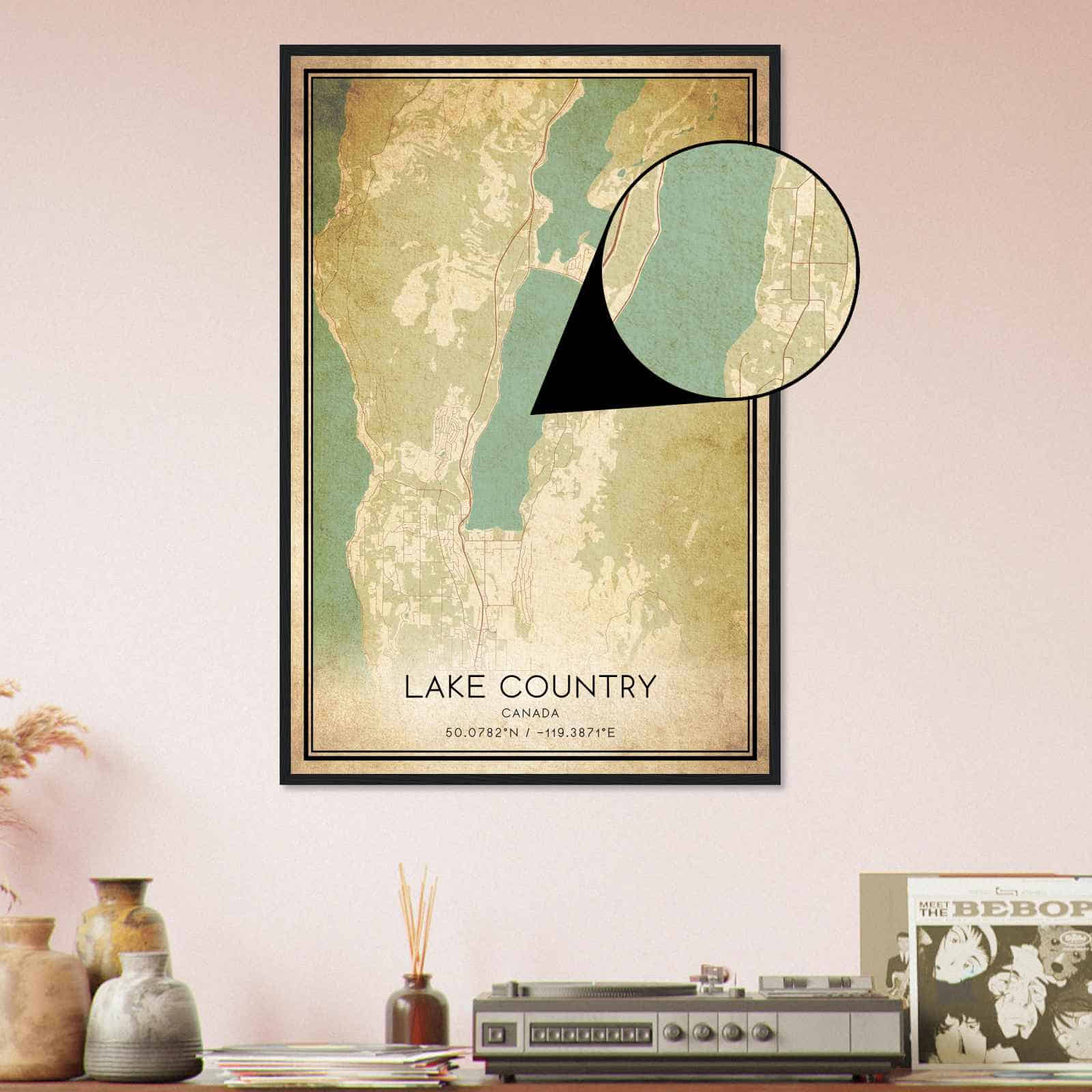 Deerfield Kansas Map Poster, Modern Home Decor Wall Art Print (Copy)