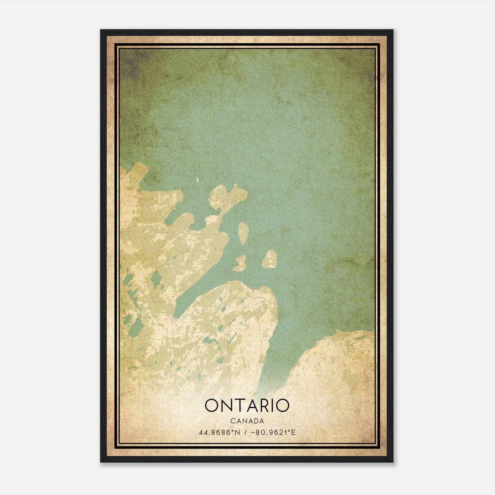 Vintage South Bruce Peninsula Canada Map Poster, South Bruce Peninsula City Road Wall Art Print