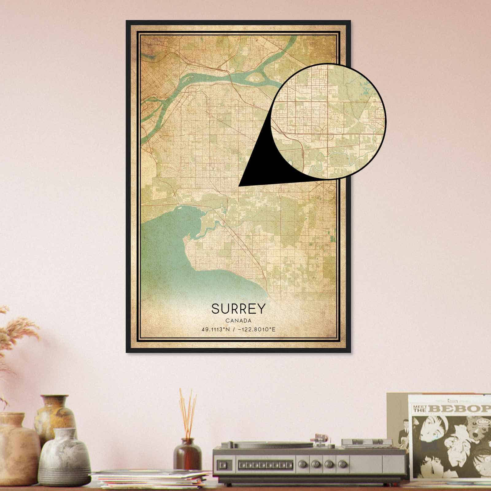 Deerfield Kansas Map Poster, Modern Home Decor Wall Art Print (Copy)