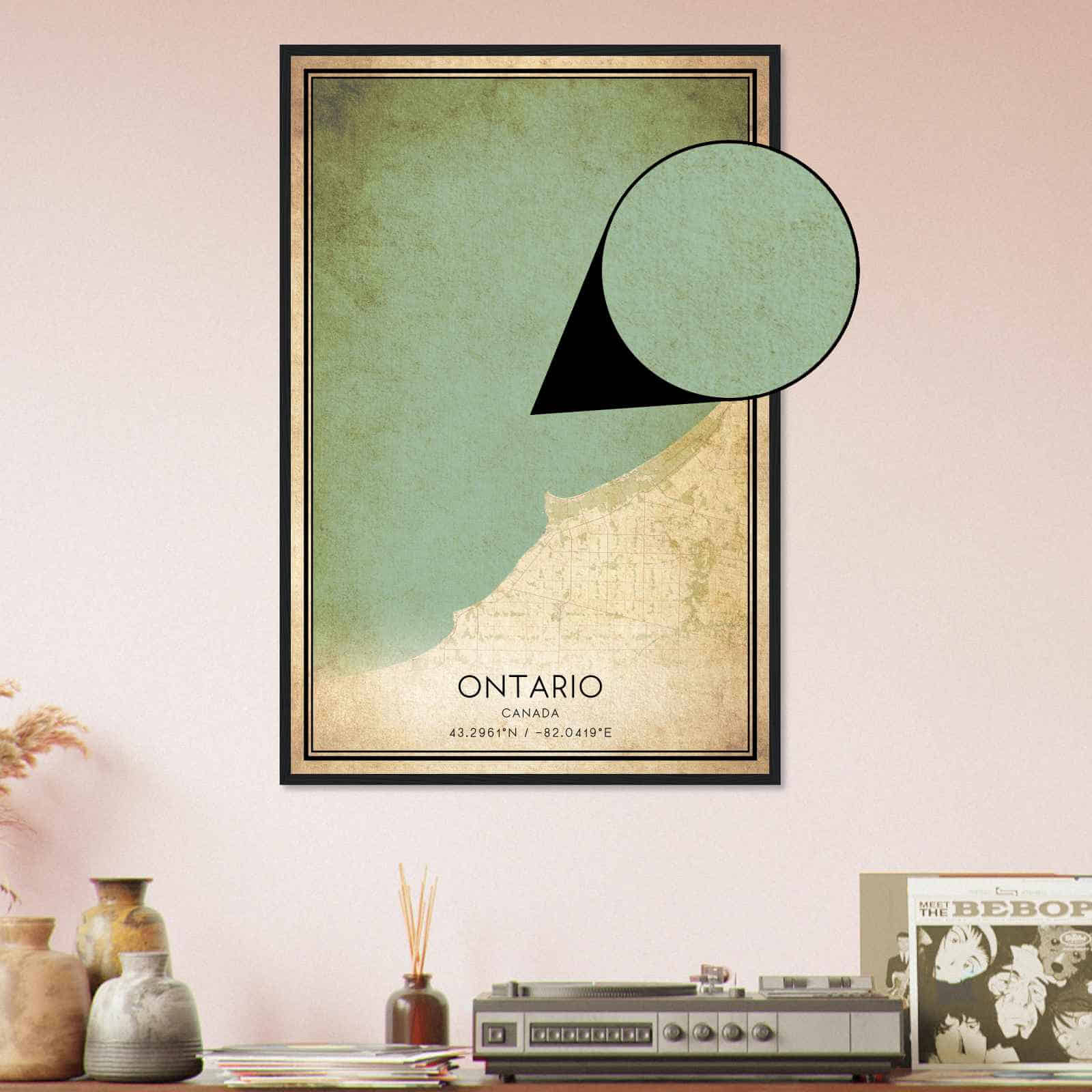 Deerfield Kansas Map Poster, Modern Home Decor Wall Art Print (Copy)
