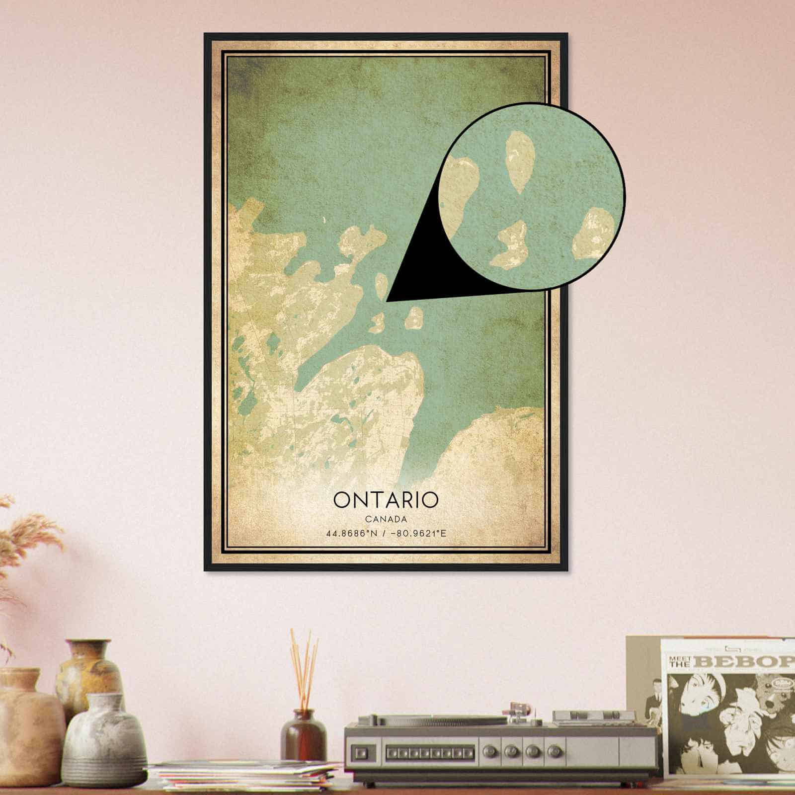 Deerfield Kansas Map Poster, Modern Home Decor Wall Art Print (Copy)