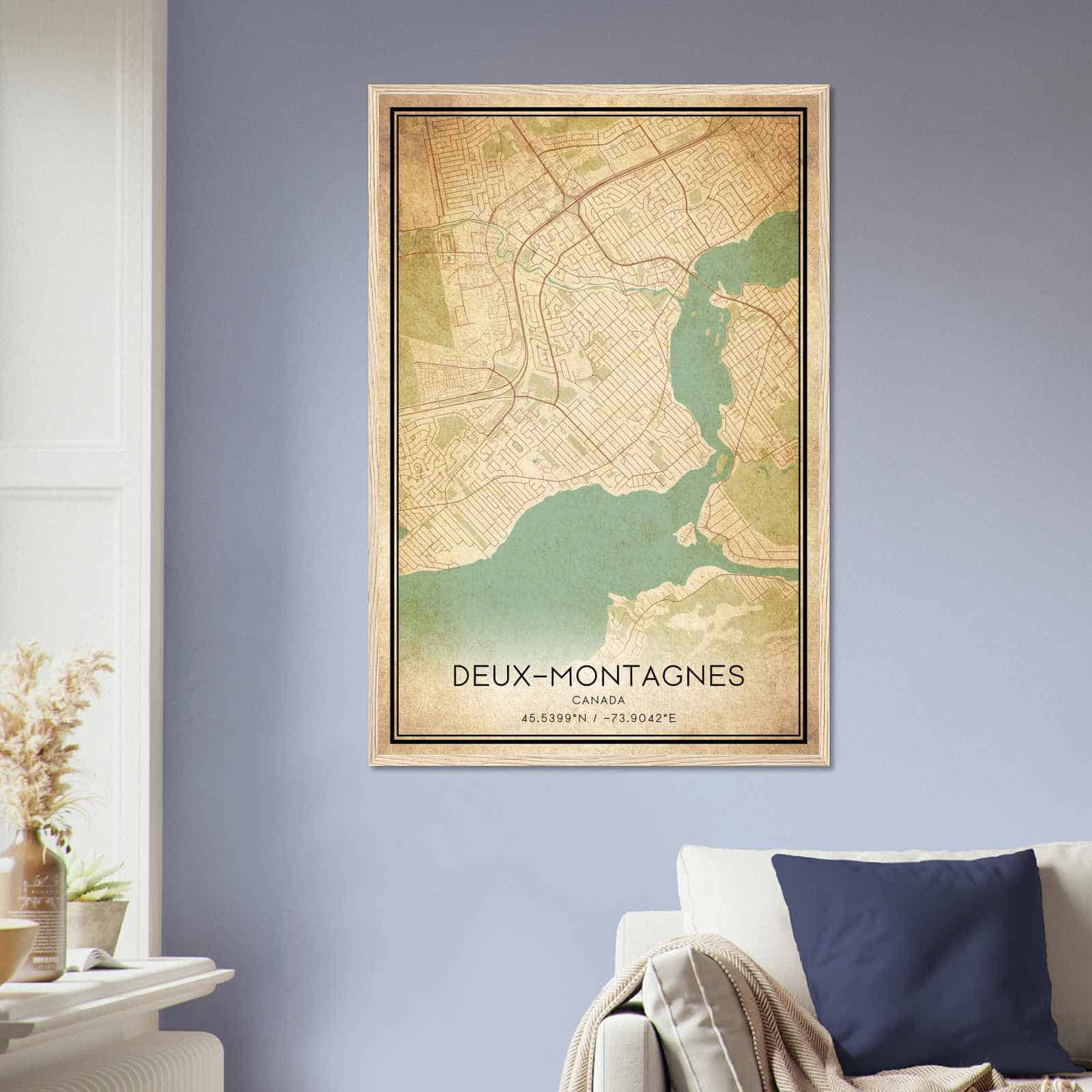 Deerfield Kansas Map Poster, Modern Home Decor Wall Art Print (Copy)