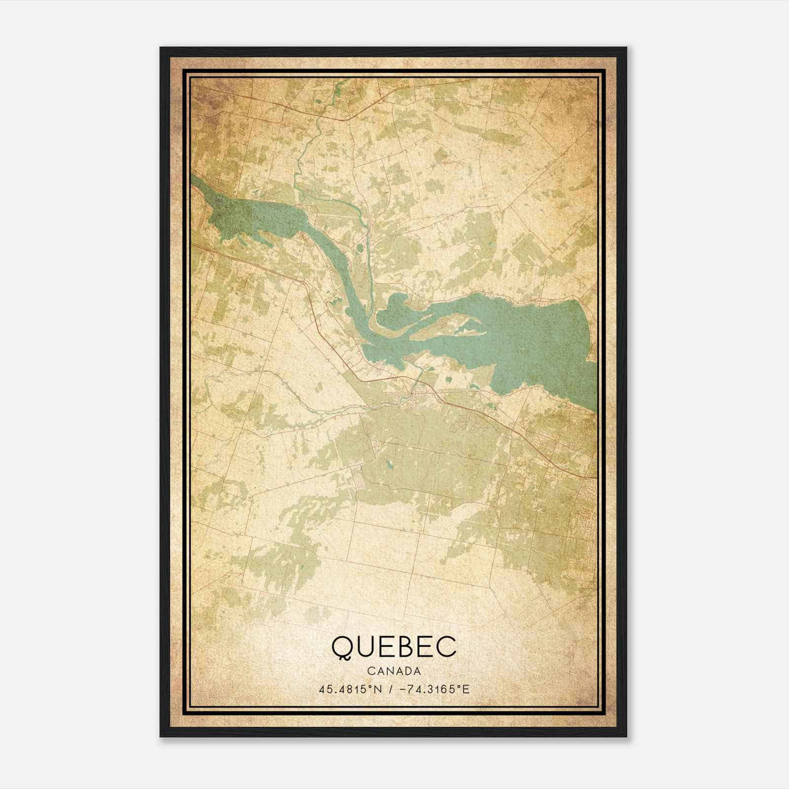 Vintage Rigaud Canada Map Poster, Rigaud City Road Wall Art Print