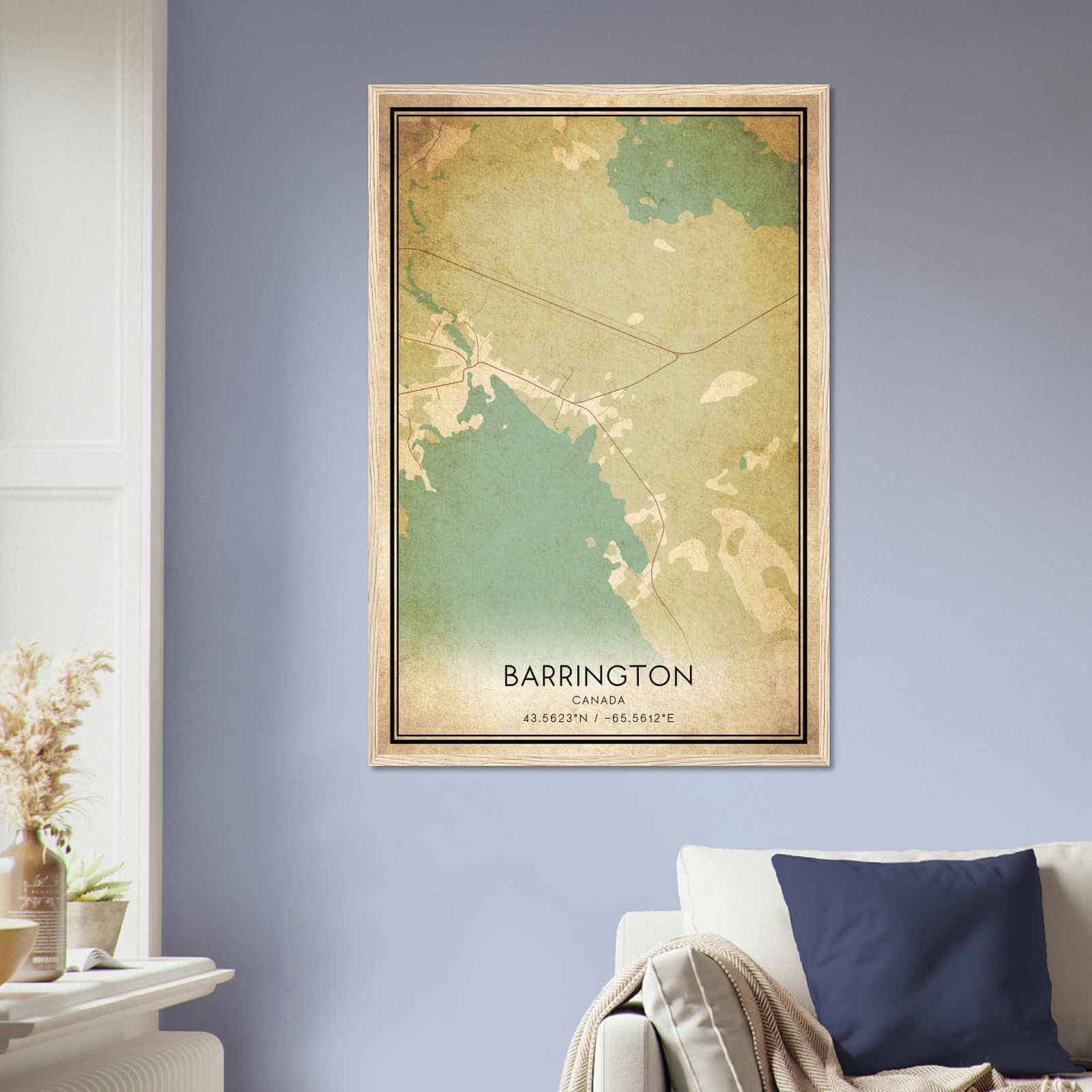 Deerfield Kansas Map Poster, Modern Home Decor Wall Art Print (Copy)