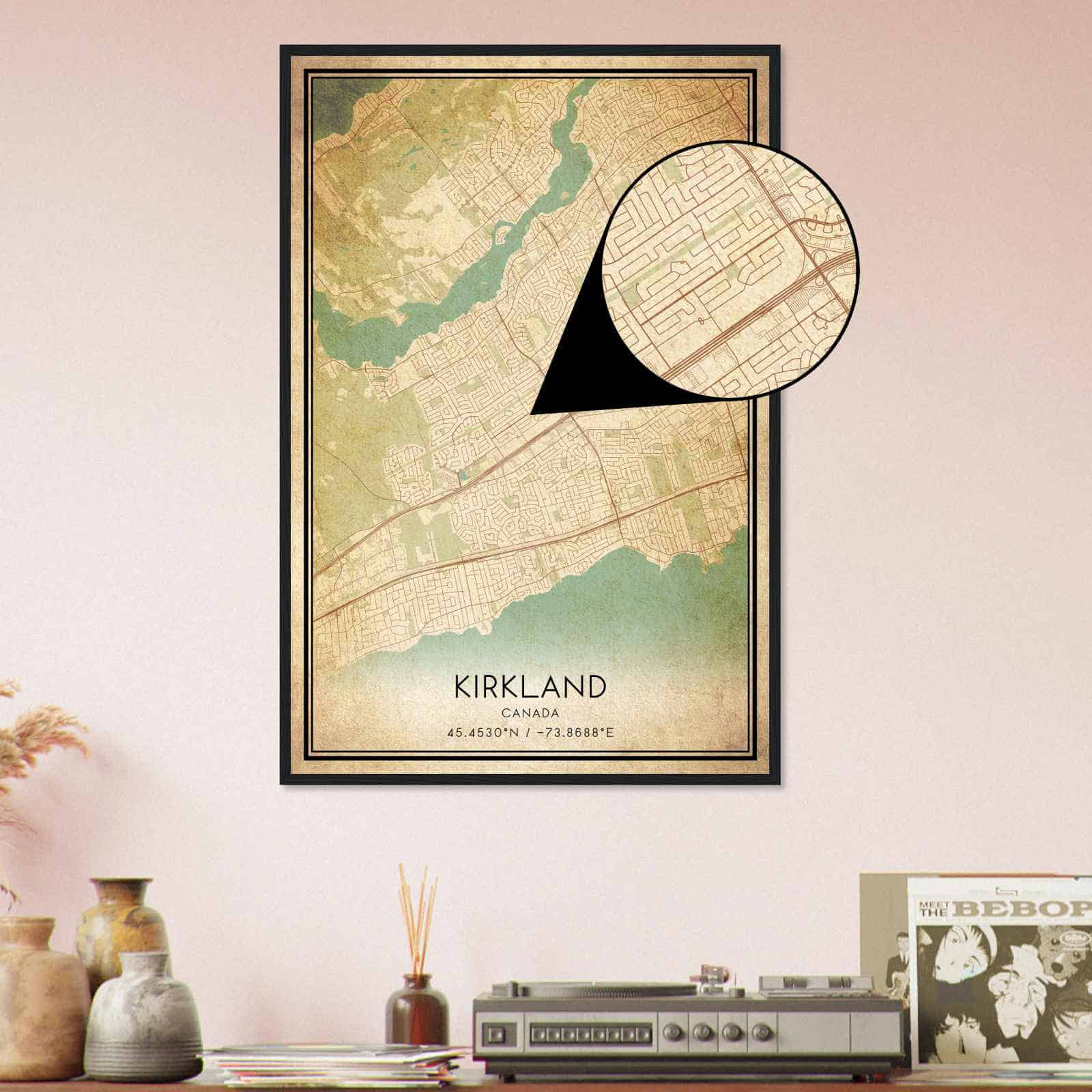 Deerfield Kansas Map Poster, Modern Home Decor Wall Art Print (Copy)
