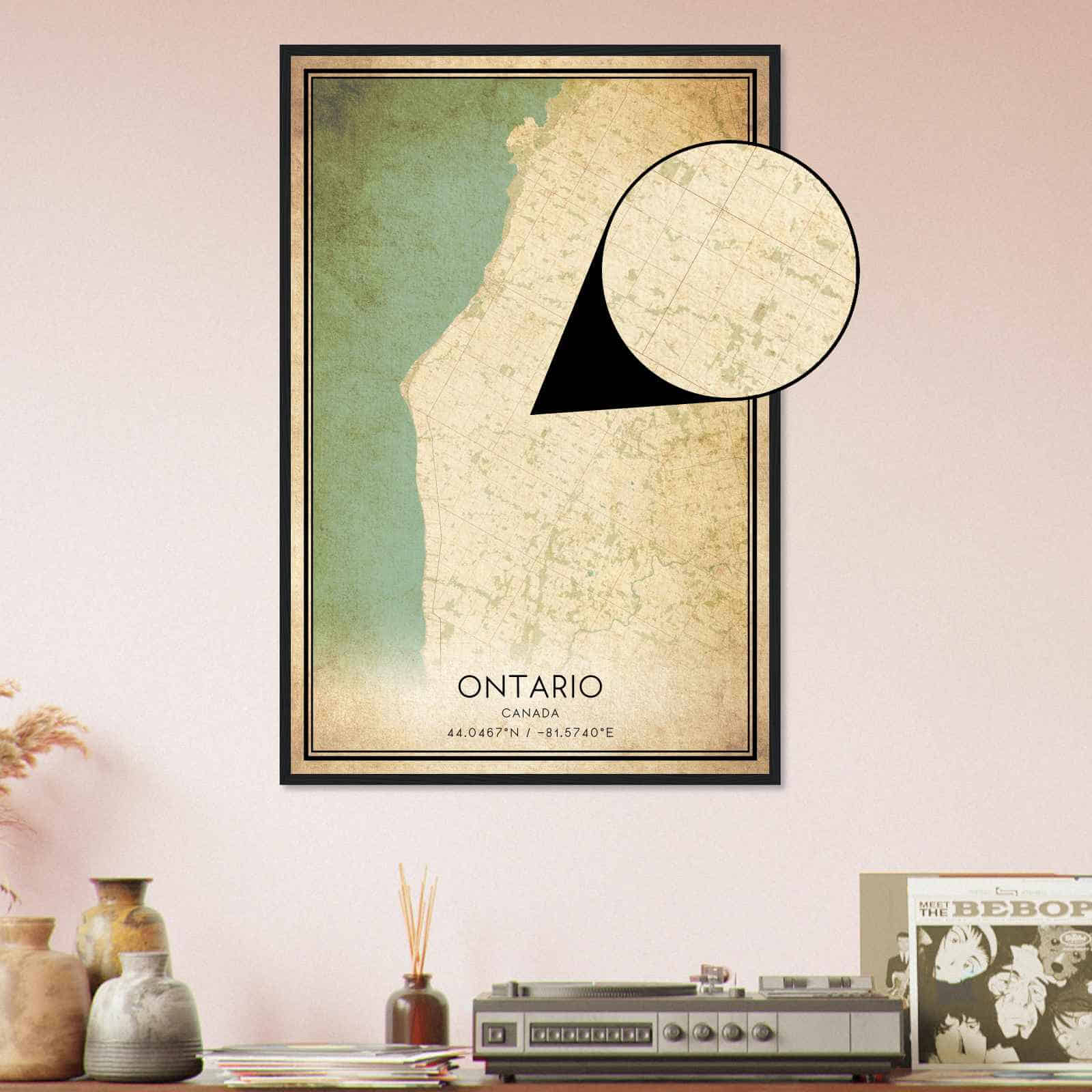 Deerfield Kansas Map Poster, Modern Home Decor Wall Art Print (Copy)