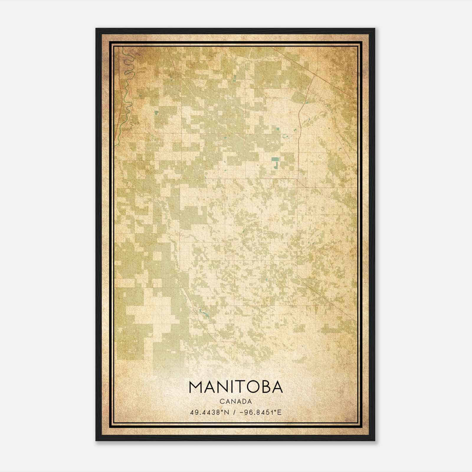 Vintage Hanover Canada Map Poster, Hanover City Road Wall Art Print