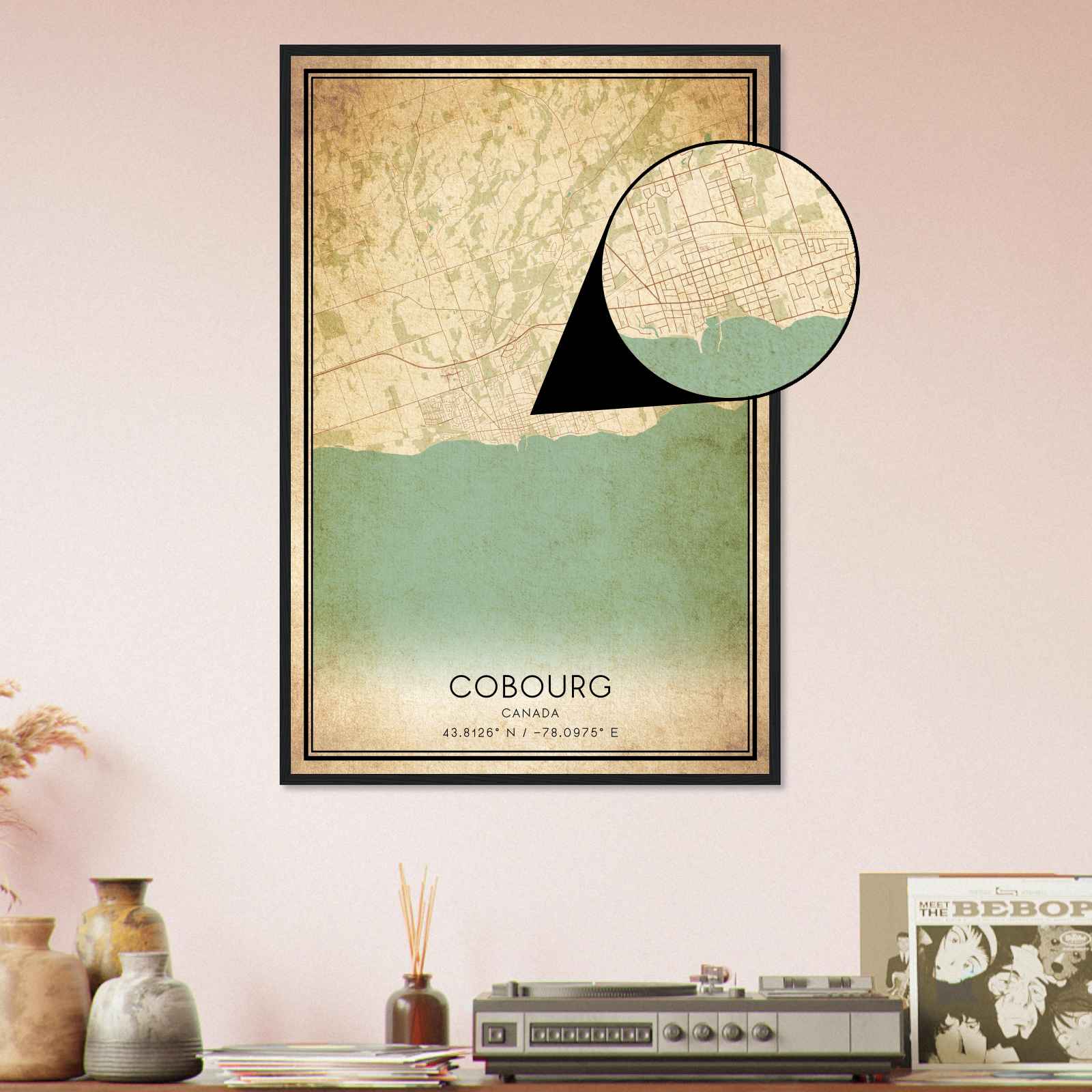 Deerfield Kansas Map Poster, Modern Home Decor Wall Art Print (Copy)