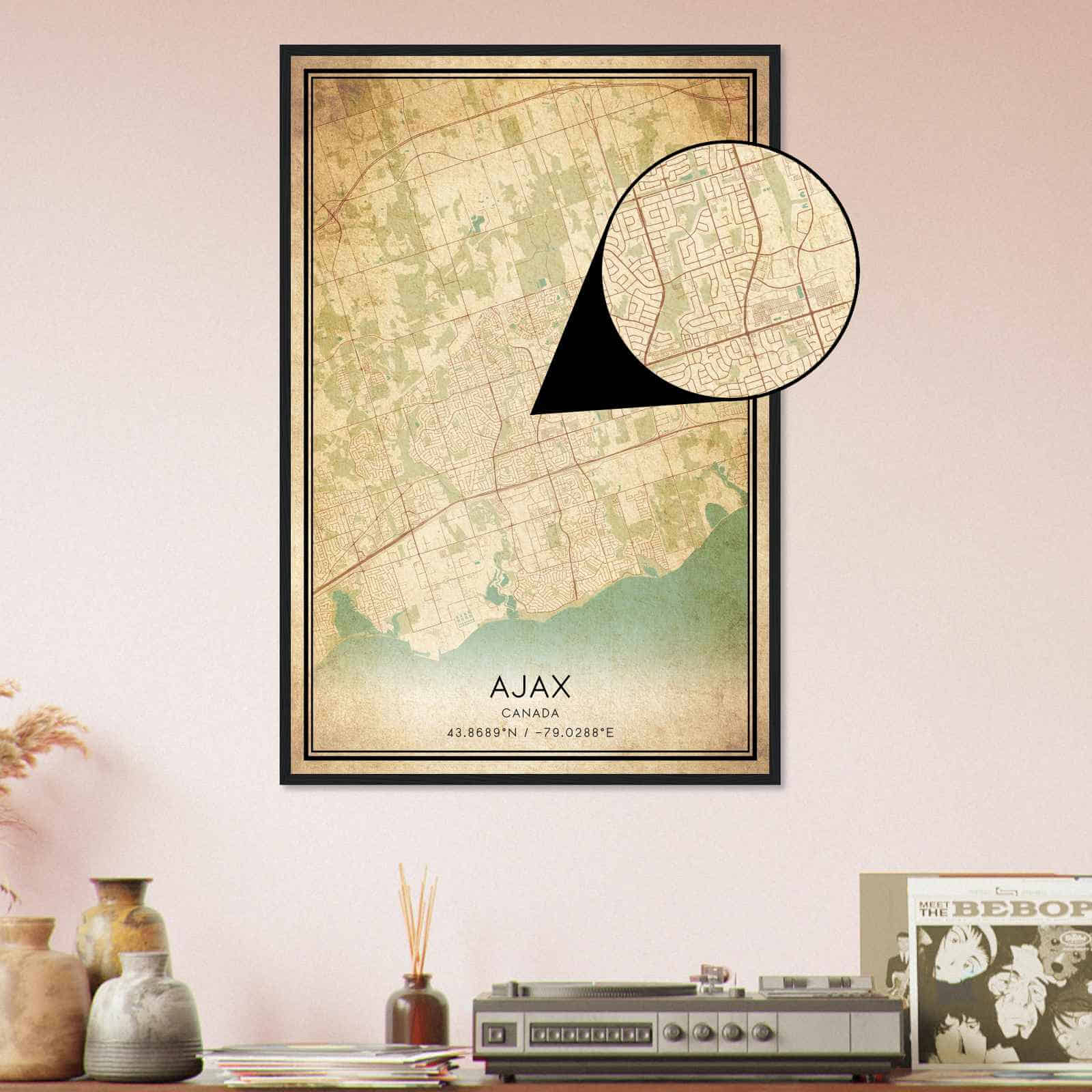 Deerfield Kansas Map Poster, Modern Home Decor Wall Art Print (Copy)