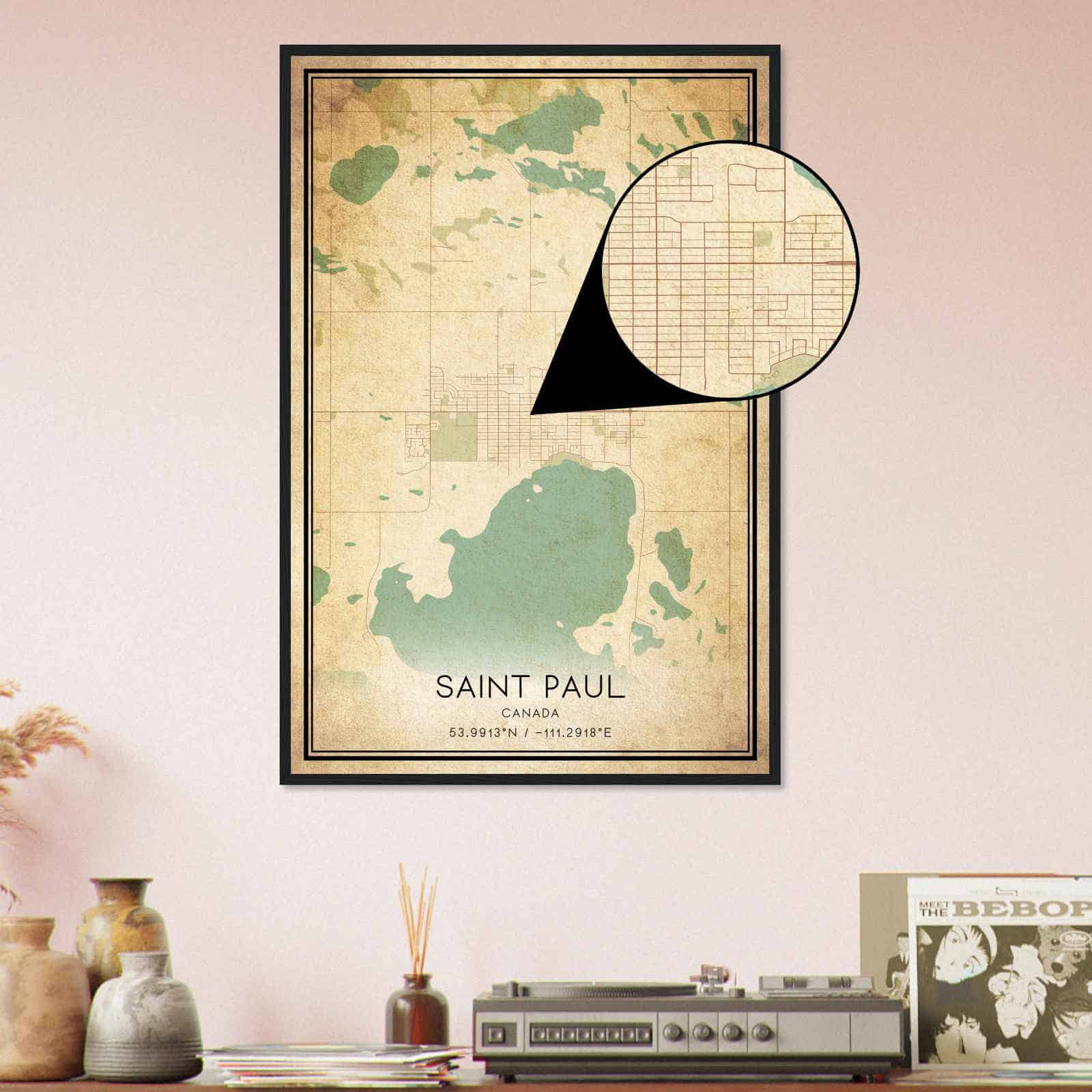 Deerfield Kansas Map Poster, Modern Home Decor Wall Art Print (Copy)