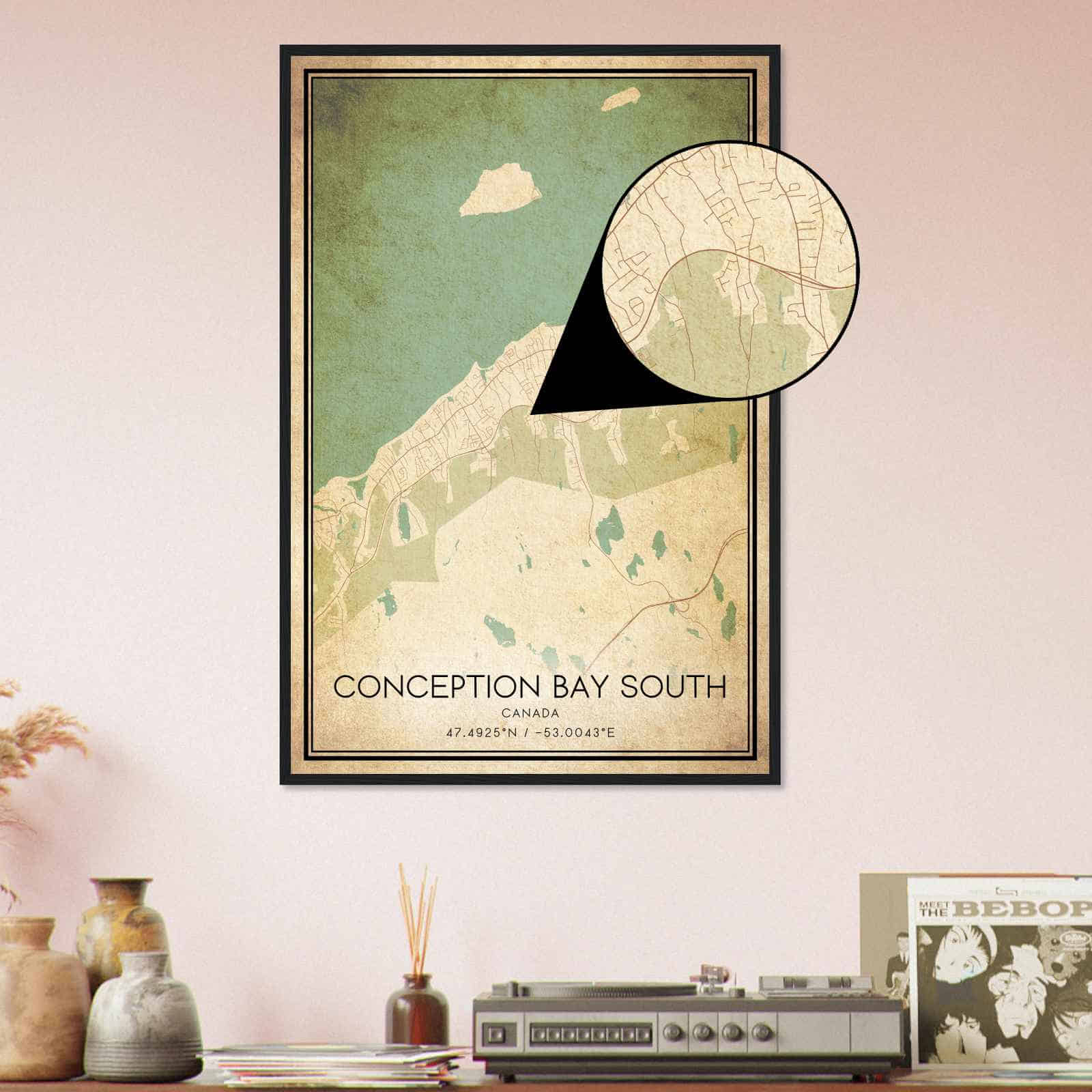 Deerfield Kansas Map Poster, Modern Home Decor Wall Art Print (Copy)