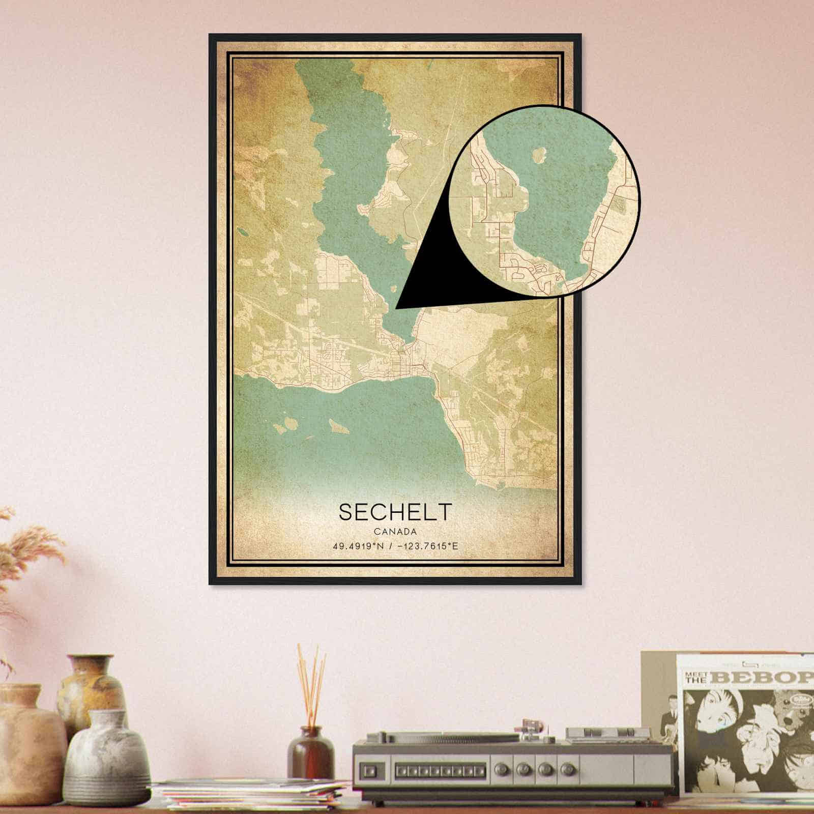 Deerfield Kansas Map Poster, Modern Home Decor Wall Art Print (Copy)