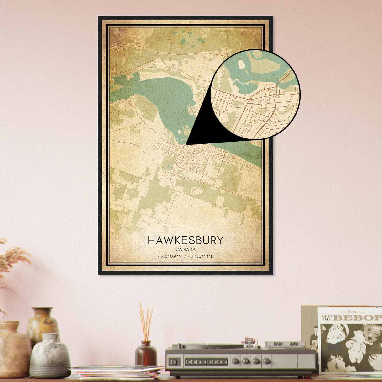 Deerfield Kansas Map Poster, Modern Home Decor Wall Art Print (Copy)