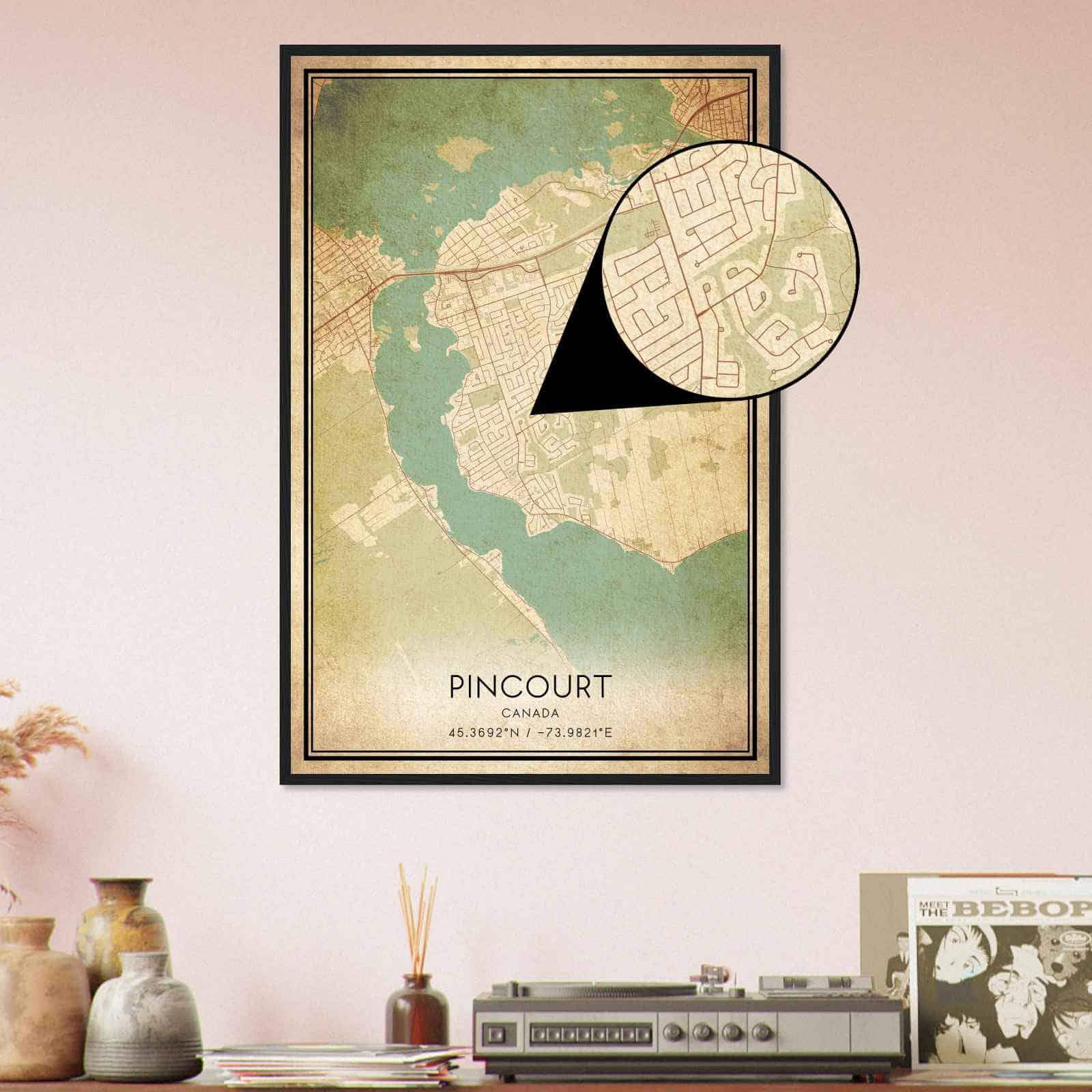 Deerfield Kansas Map Poster, Modern Home Decor Wall Art Print (Copy)