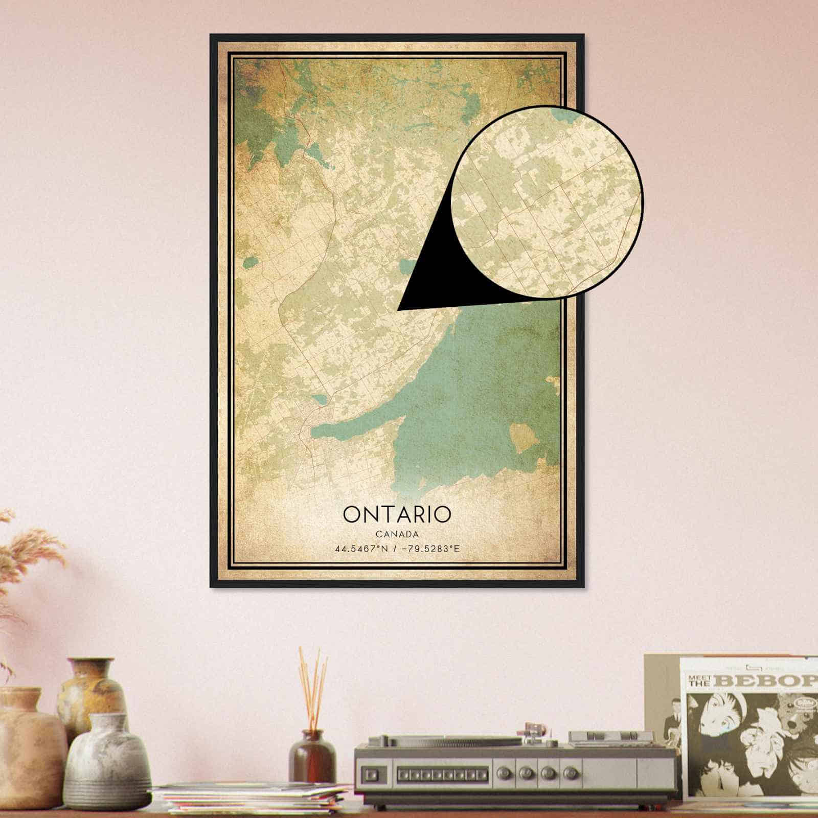 Deerfield Kansas Map Poster, Modern Home Decor Wall Art Print (Copy)