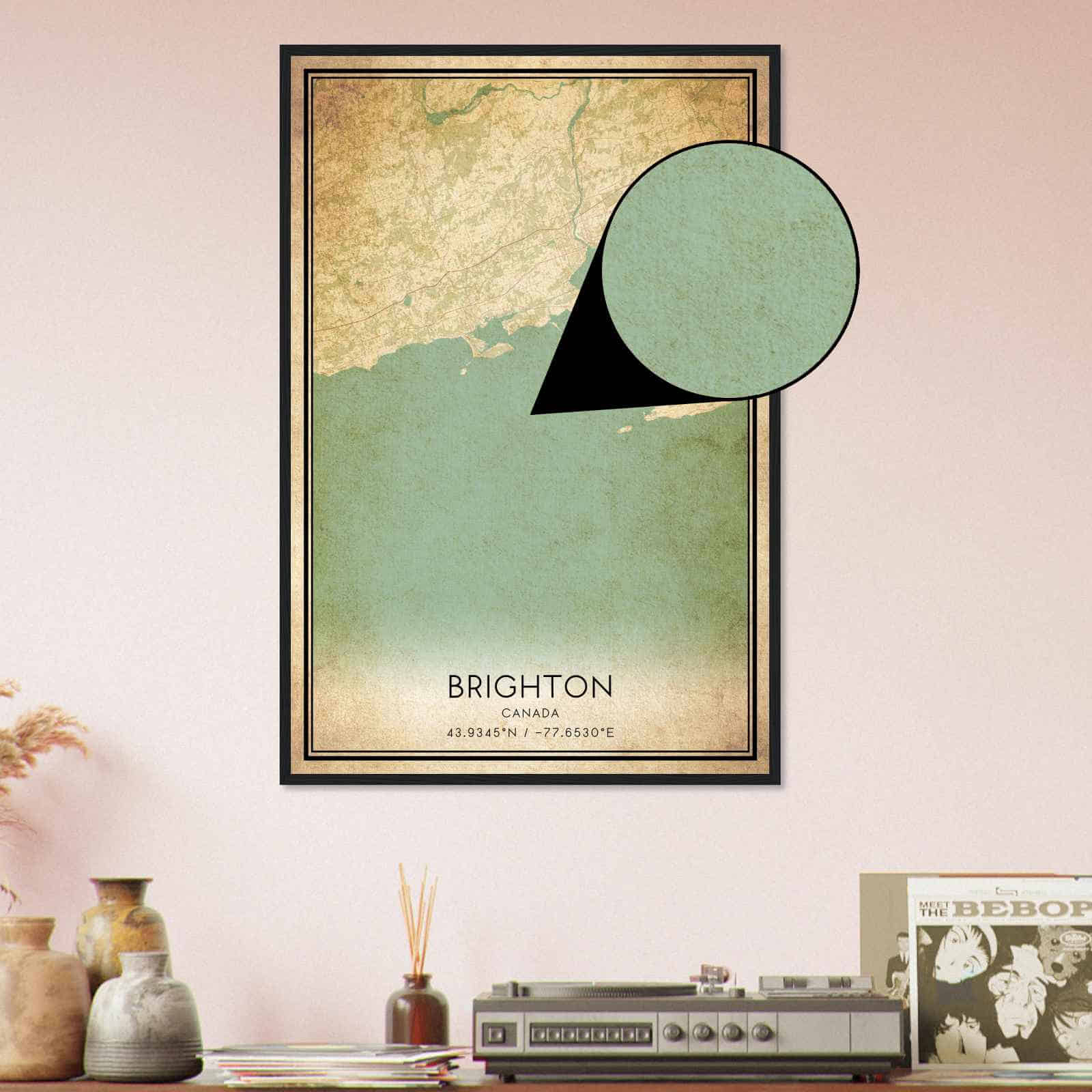 Deerfield Kansas Map Poster, Modern Home Decor Wall Art Print (Copy)