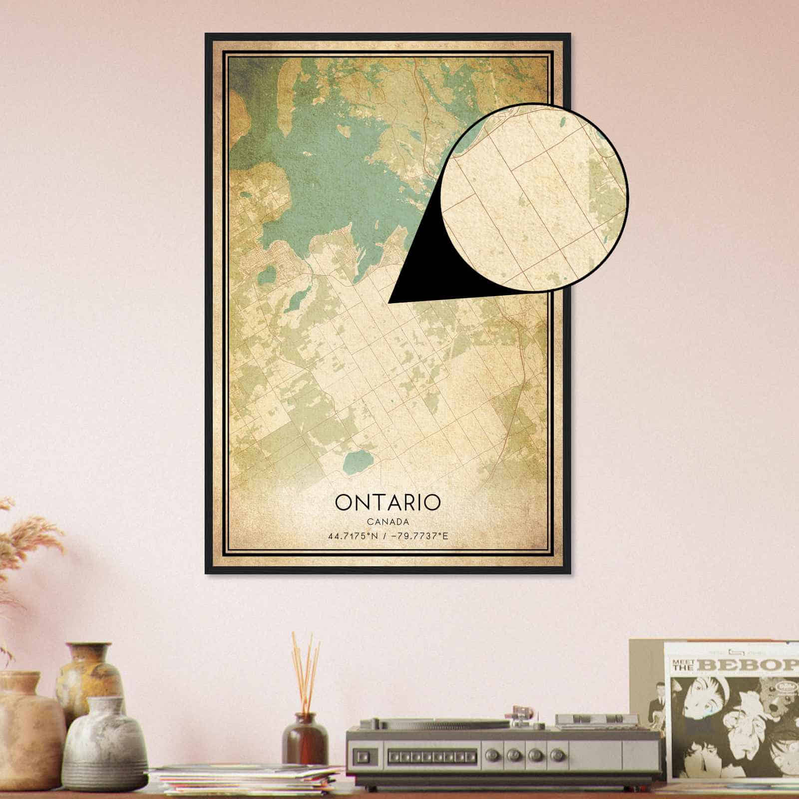Deerfield Kansas Map Poster, Modern Home Decor Wall Art Print (Copy)
