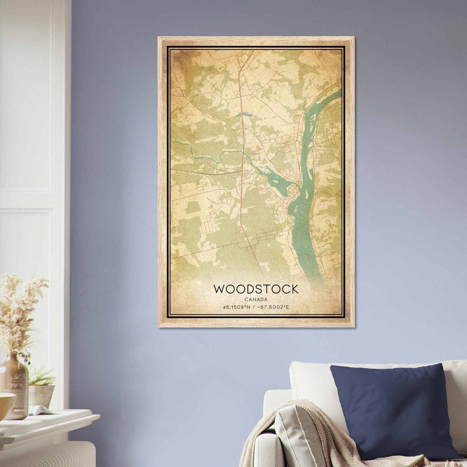 Deerfield Kansas Map Poster, Modern Home Decor Wall Art Print (Copy)