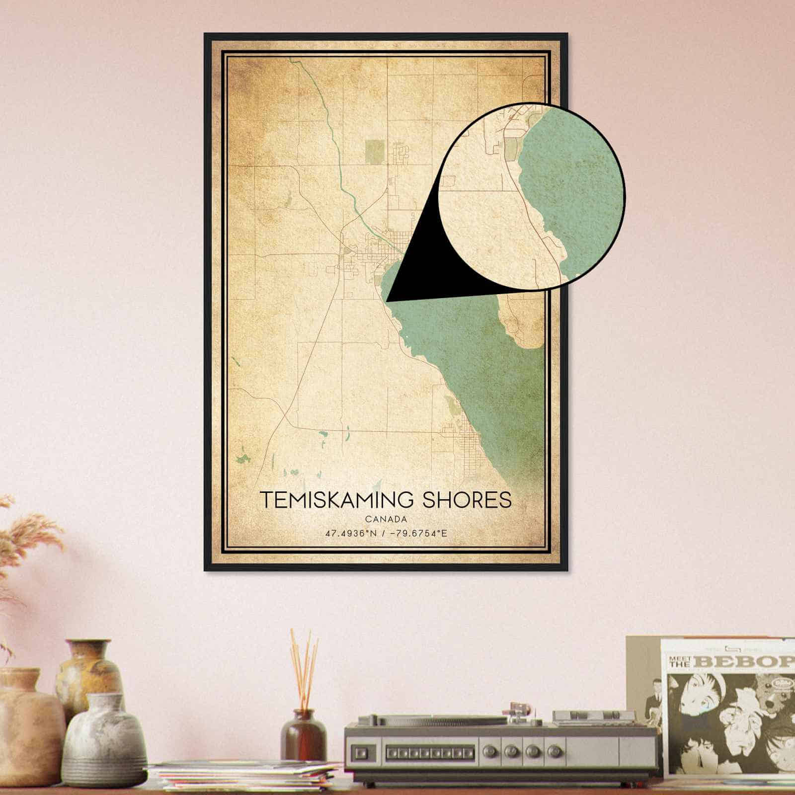 Deerfield Kansas Map Poster, Modern Home Decor Wall Art Print (Copy)