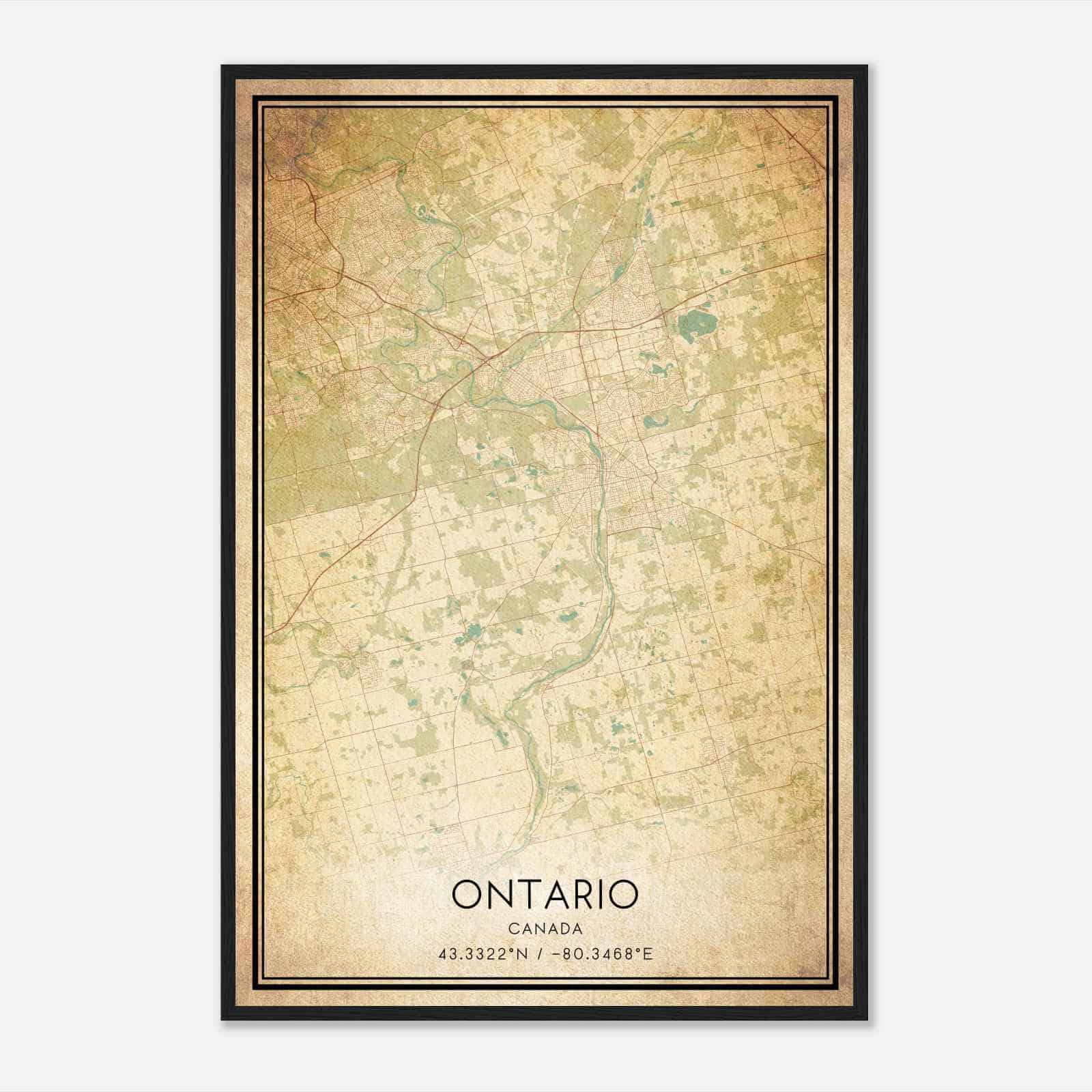 Vintage North Dumfries Canada Map Poster, North Dumfries City Road Wall Art Print Vintage North Dumfries Canada Map Poster, North Dumfries City Road Wall Art Print