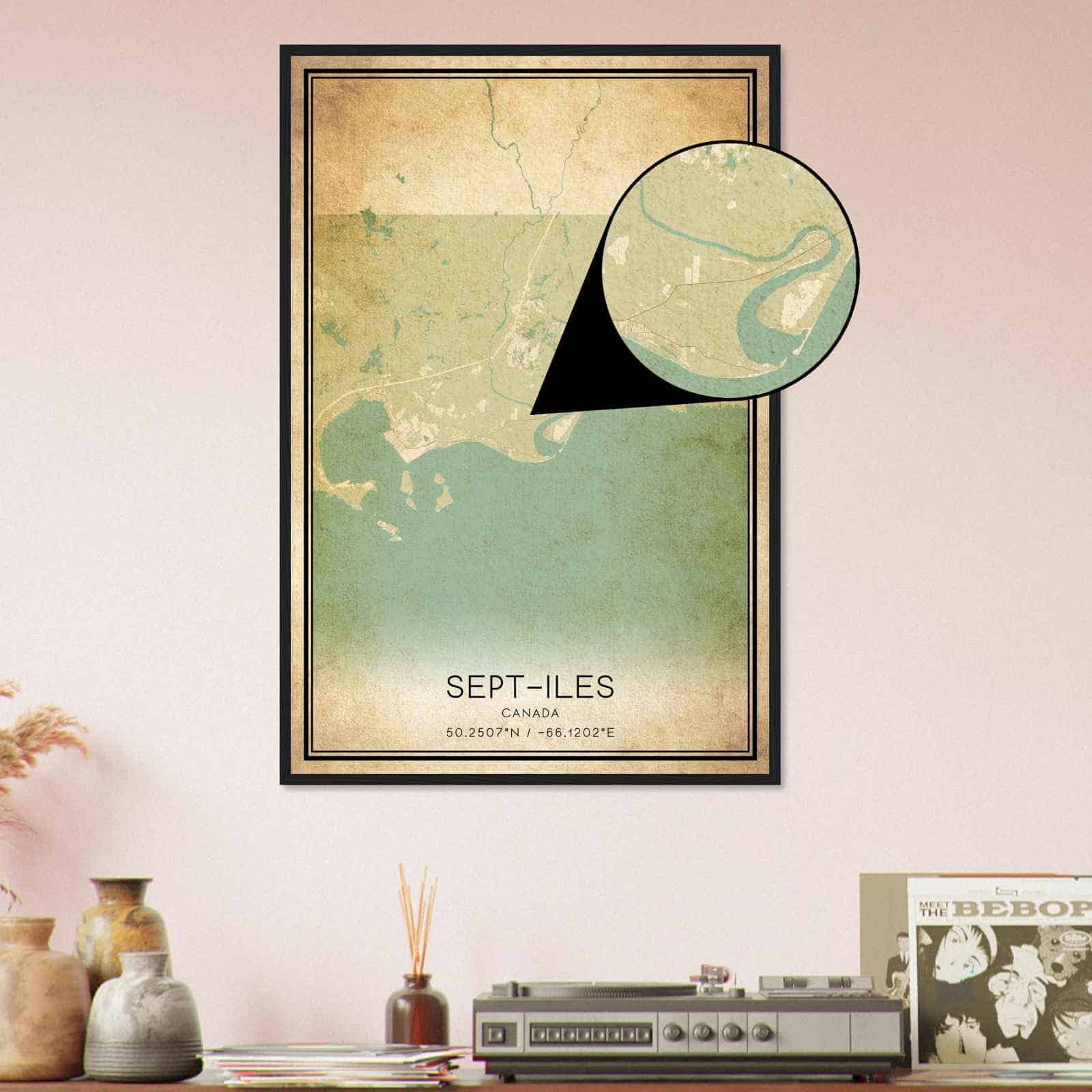 Deerfield Kansas Map Poster, Modern Home Decor Wall Art Print (Copy)