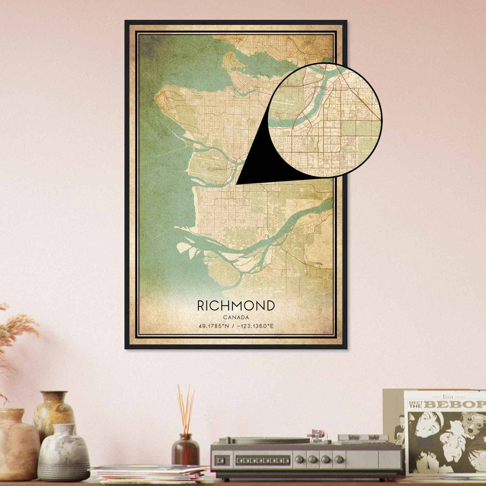 Deerfield Kansas Map Poster, Modern Home Decor Wall Art Print (Copy)