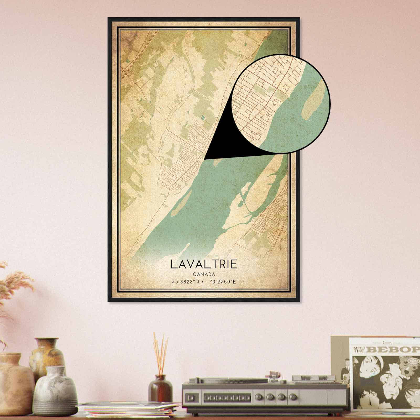 Deerfield Kansas Map Poster, Modern Home Decor Wall Art Print (Copy)