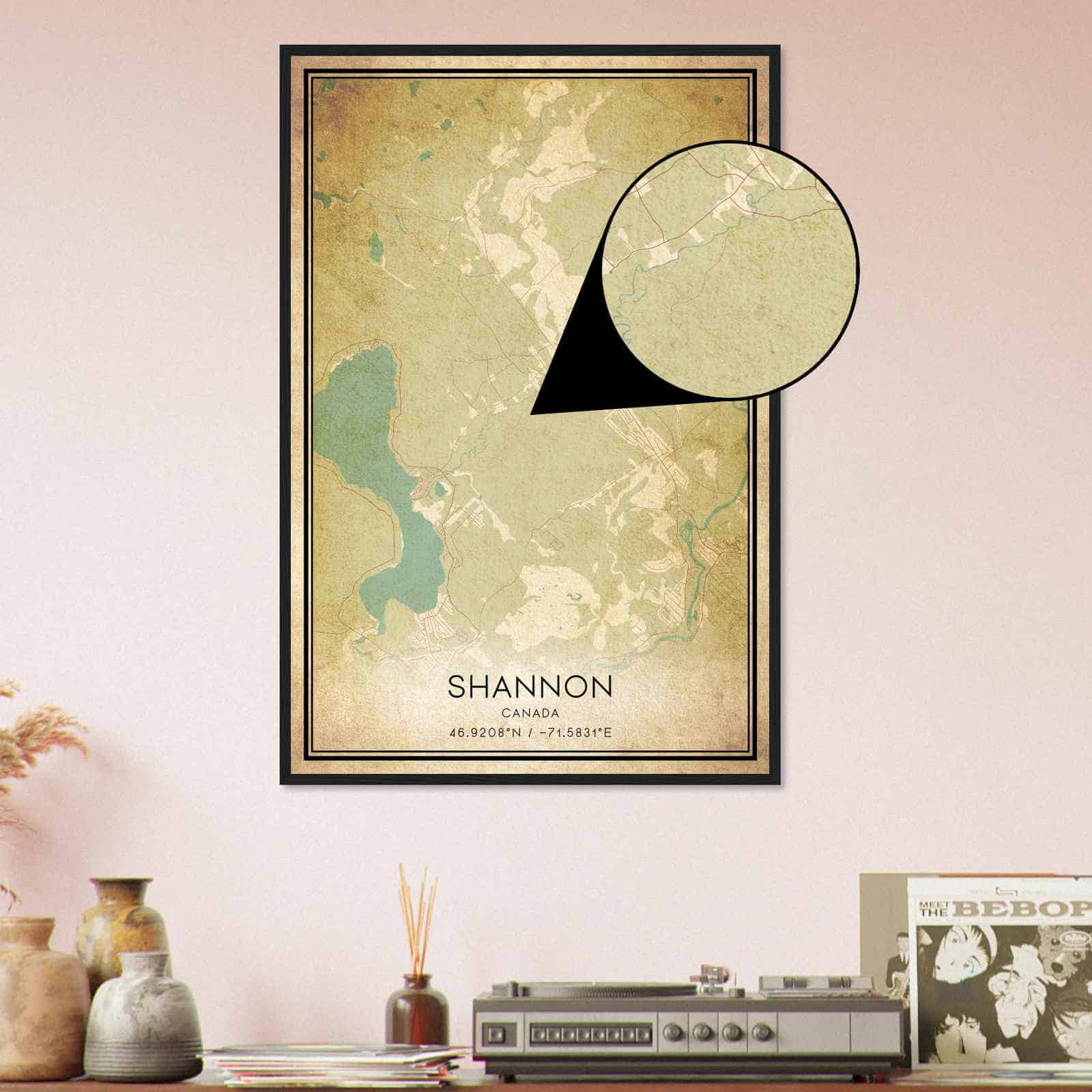 Deerfield Kansas Map Poster, Modern Home Decor Wall Art Print (Copy)