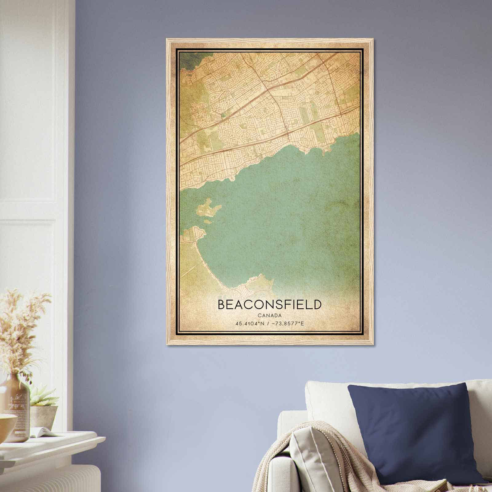 Deerfield Kansas Map Poster, Modern Home Decor Wall Art Print (Copy)