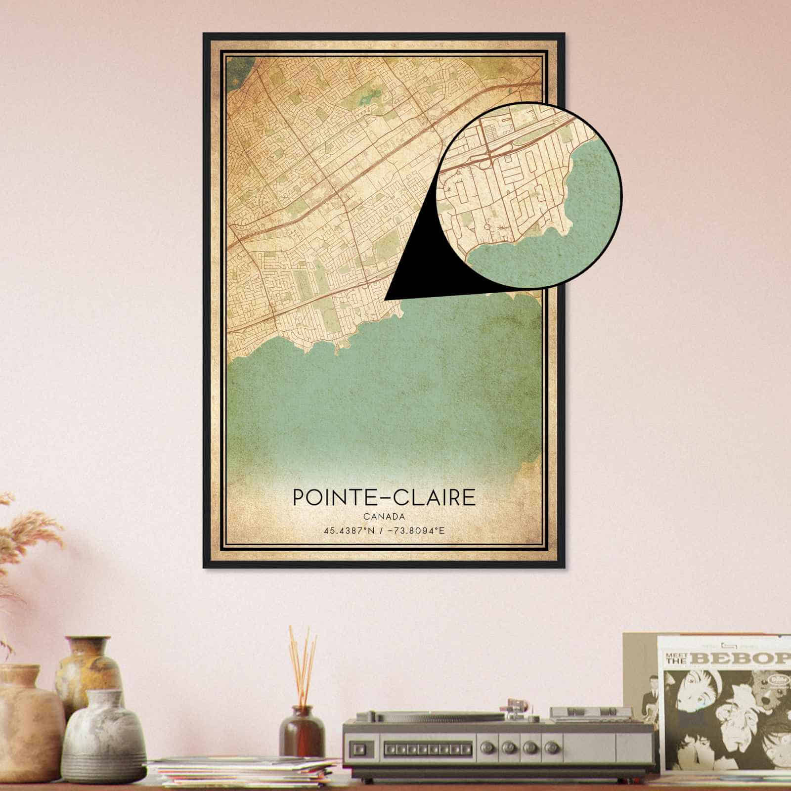 Deerfield Kansas Map Poster, Modern Home Decor Wall Art Print (Copy)