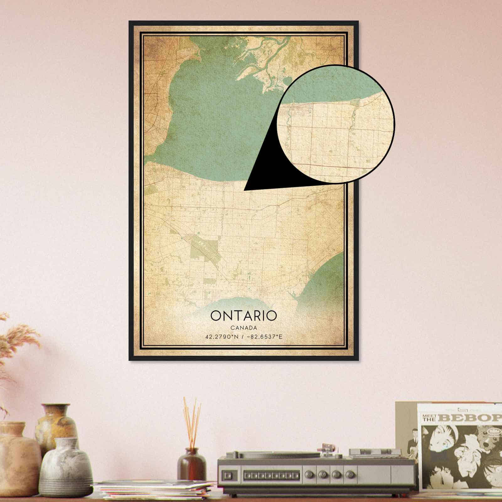 Deerfield Kansas Map Poster, Modern Home Decor Wall Art Print (Copy)
