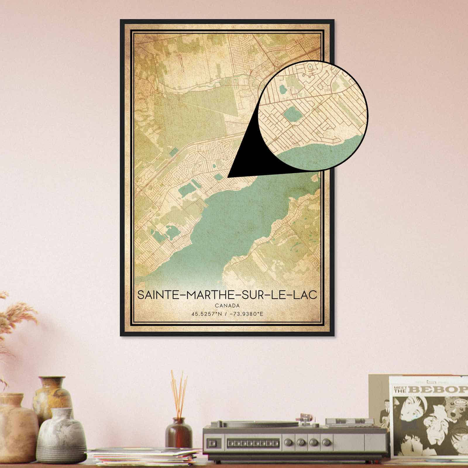 Deerfield Kansas Map Poster, Modern Home Decor Wall Art Print (Copy)