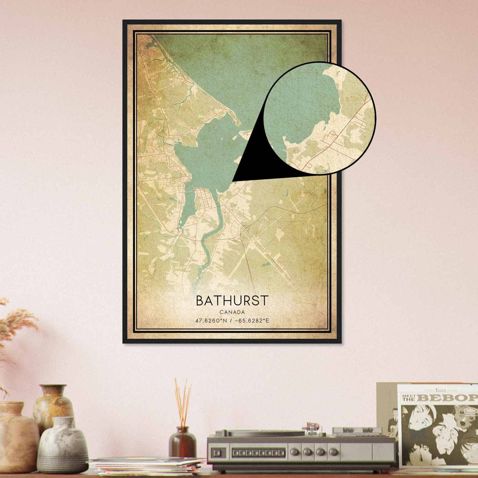 Deerfield Kansas Map Poster, Modern Home Decor Wall Art Print (Copy)