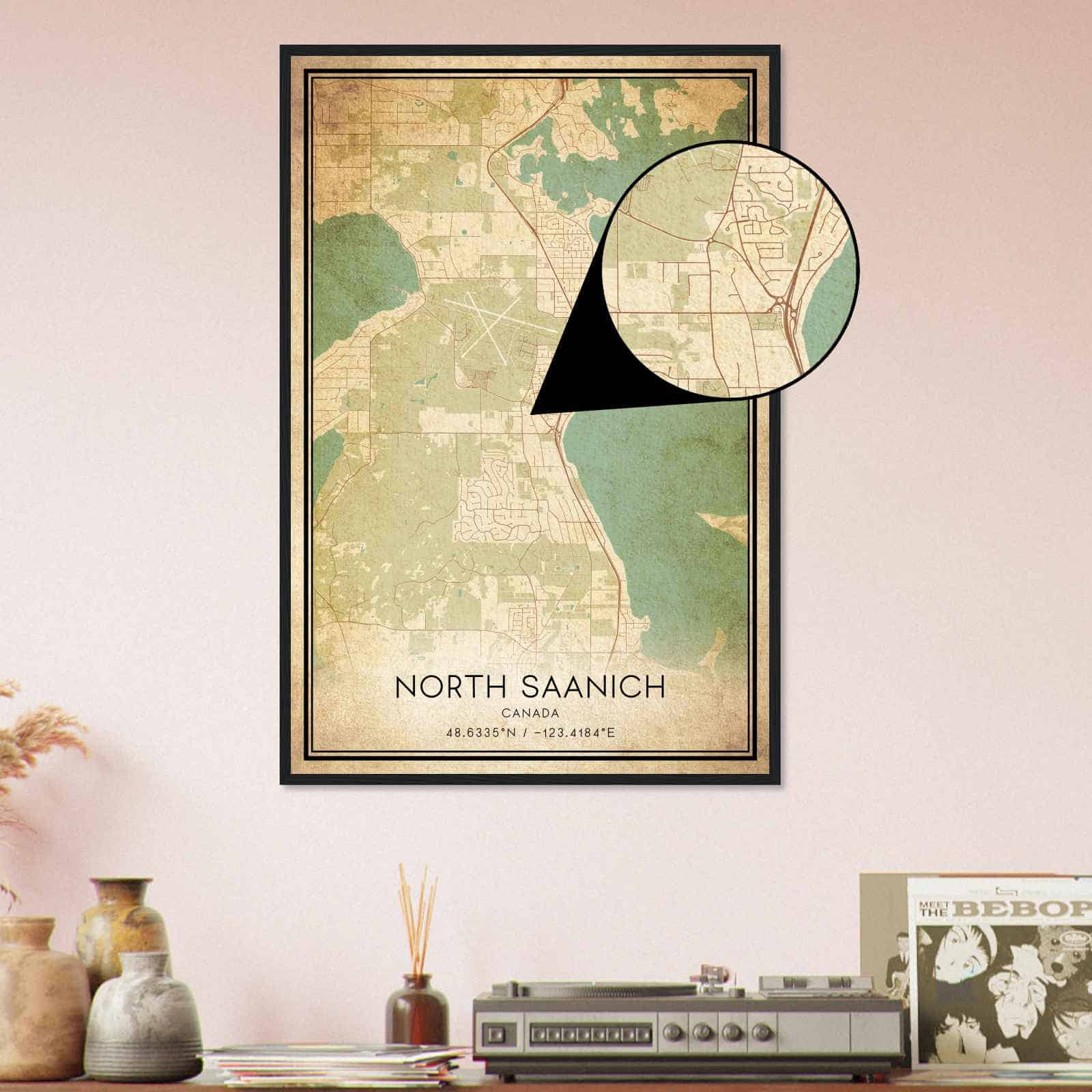 Deerfield Kansas Map Poster, Modern Home Decor Wall Art Print (Copy)